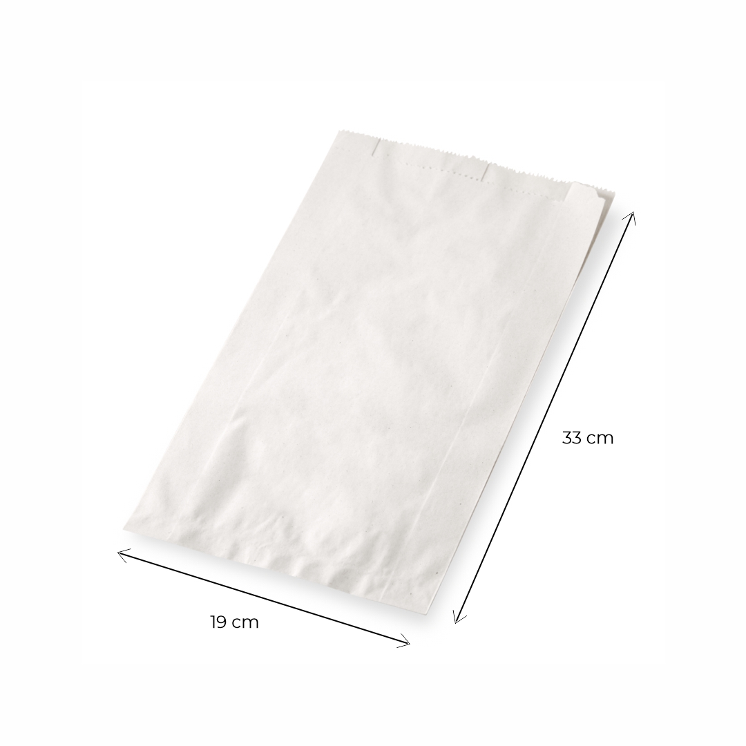 BOLSAS FACTURA PAPEL BLANCA N°7 (19*33CM) *100UNID