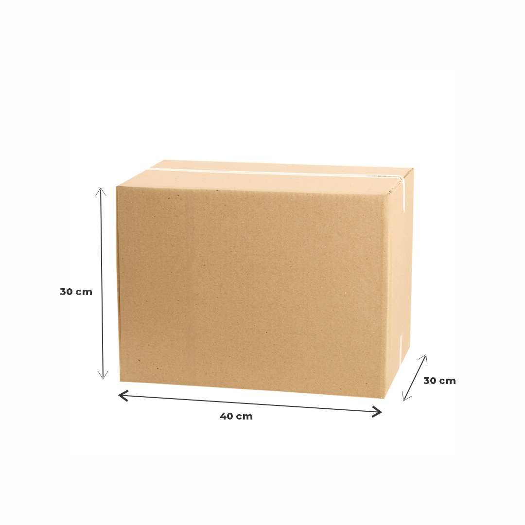 CAJA CARTON CORRUGADO 40*30*30CM (80GRS) *UNID