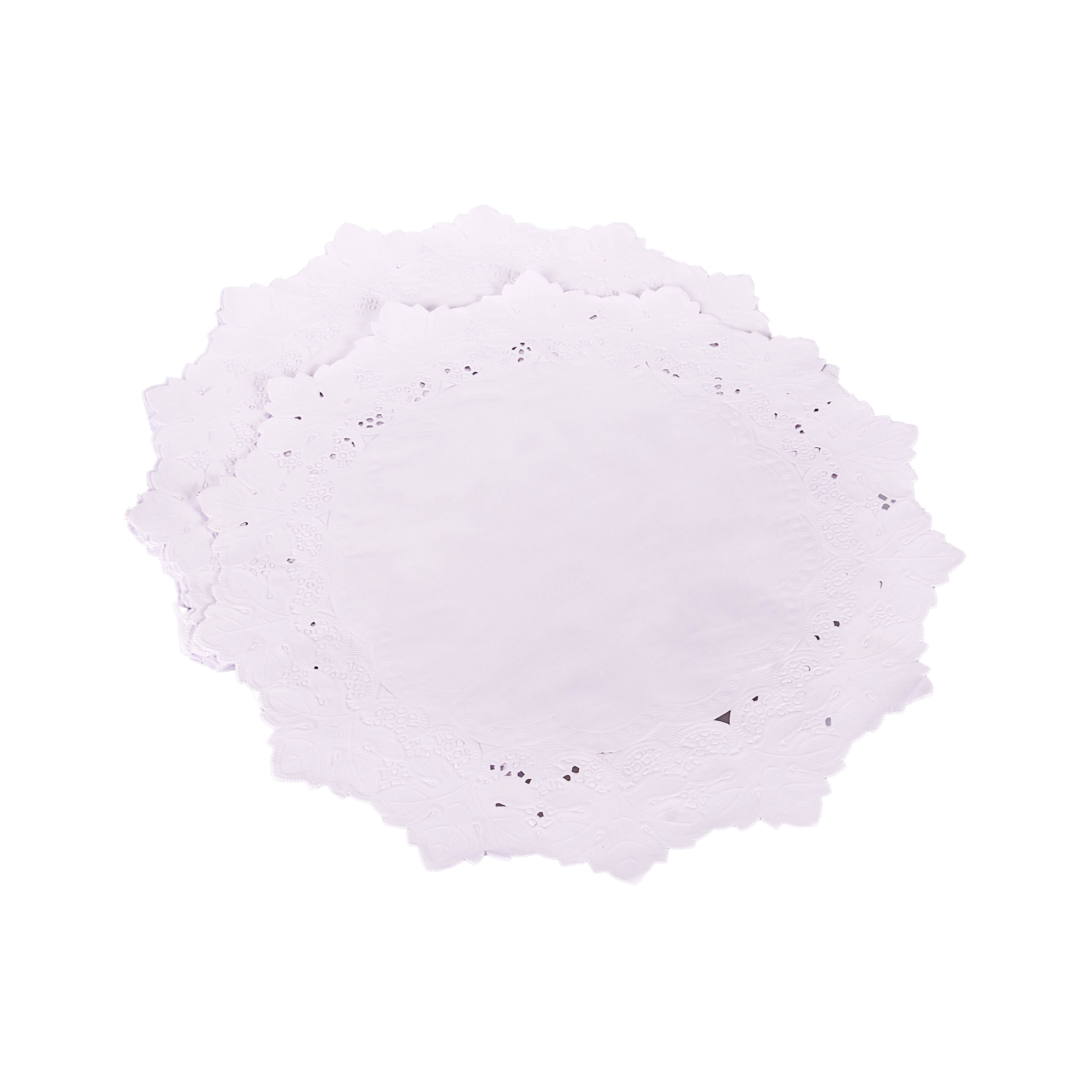 BLONDAS PAPEL BLANCA REDONDA 38CM *100UNID