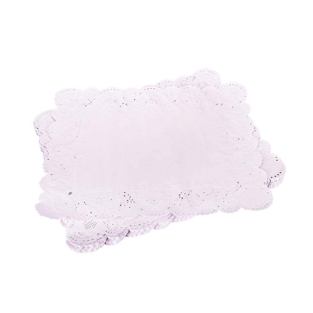 BLONDAS PAPEL BLANCA RECTANGULAR 35*45CM *100UNID