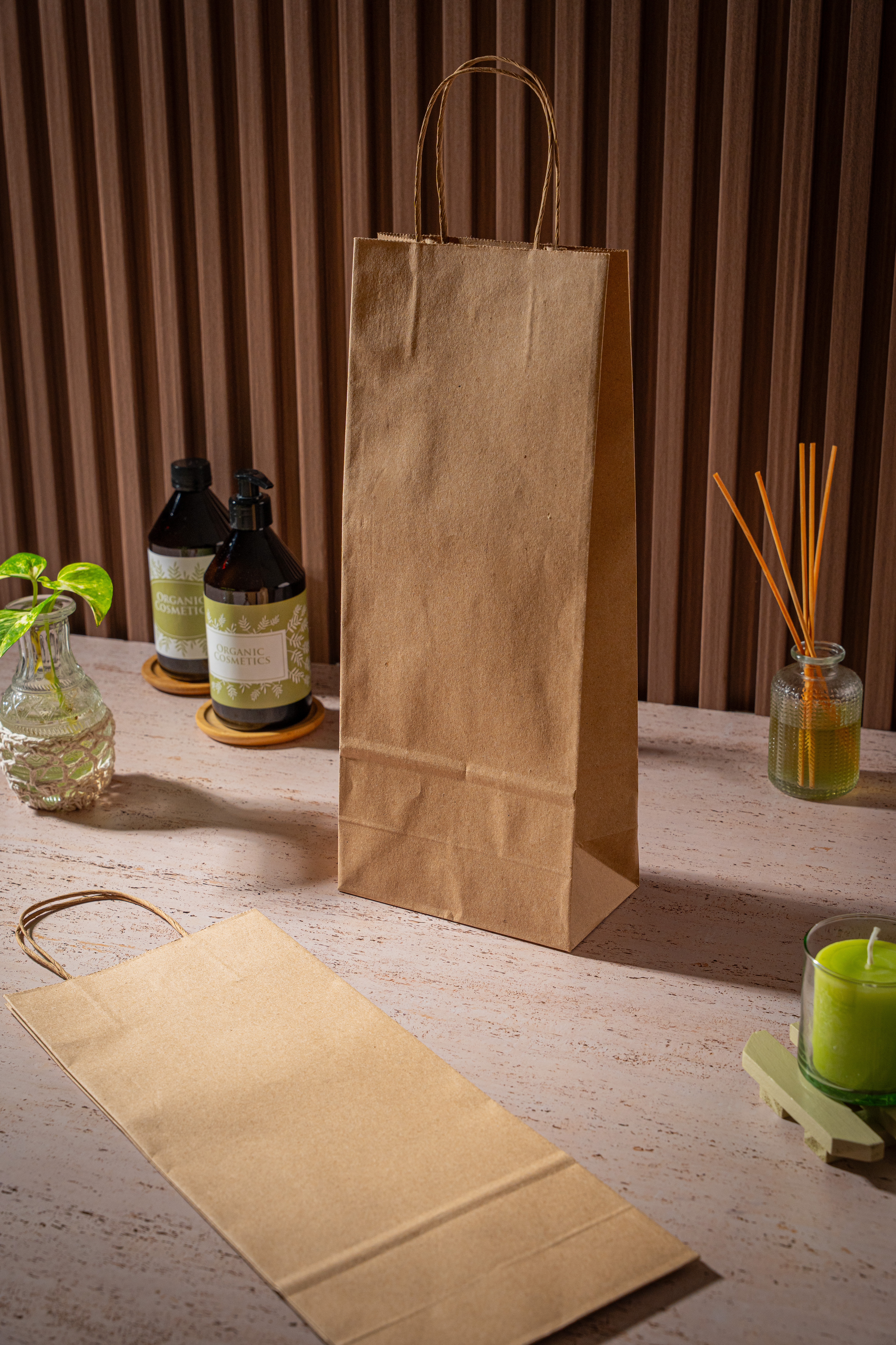 BOLSA BOUTIQUE PAPEL KRAFT 16.5*9.5*40CM *UNID