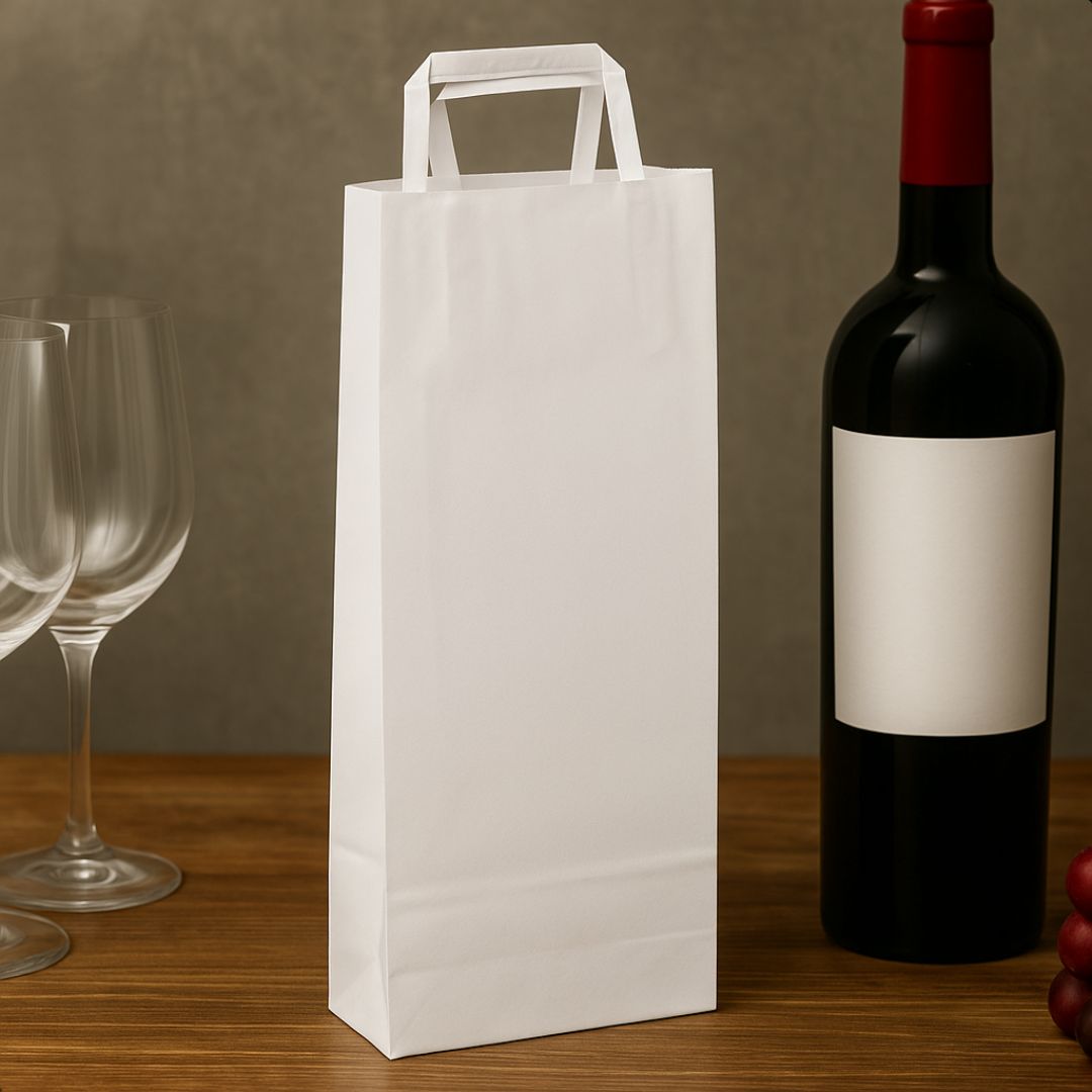 BOLSA BOUTIQUE PAPEL BLANCA 16.5*9.5*40CM *UNID