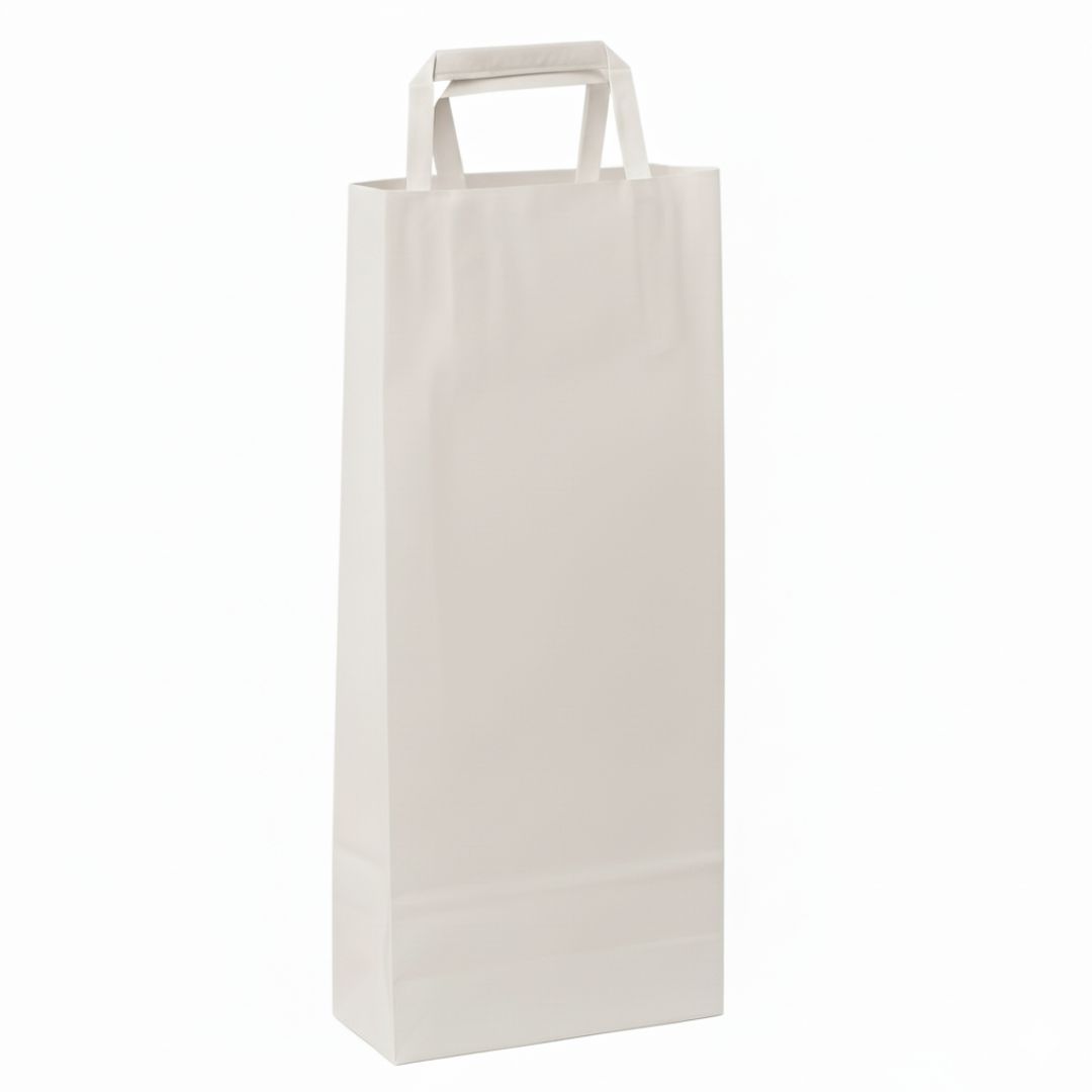 BOLSA BOUTIQUE PAPEL BLANCA 16.5*9.5*40CM *UNID