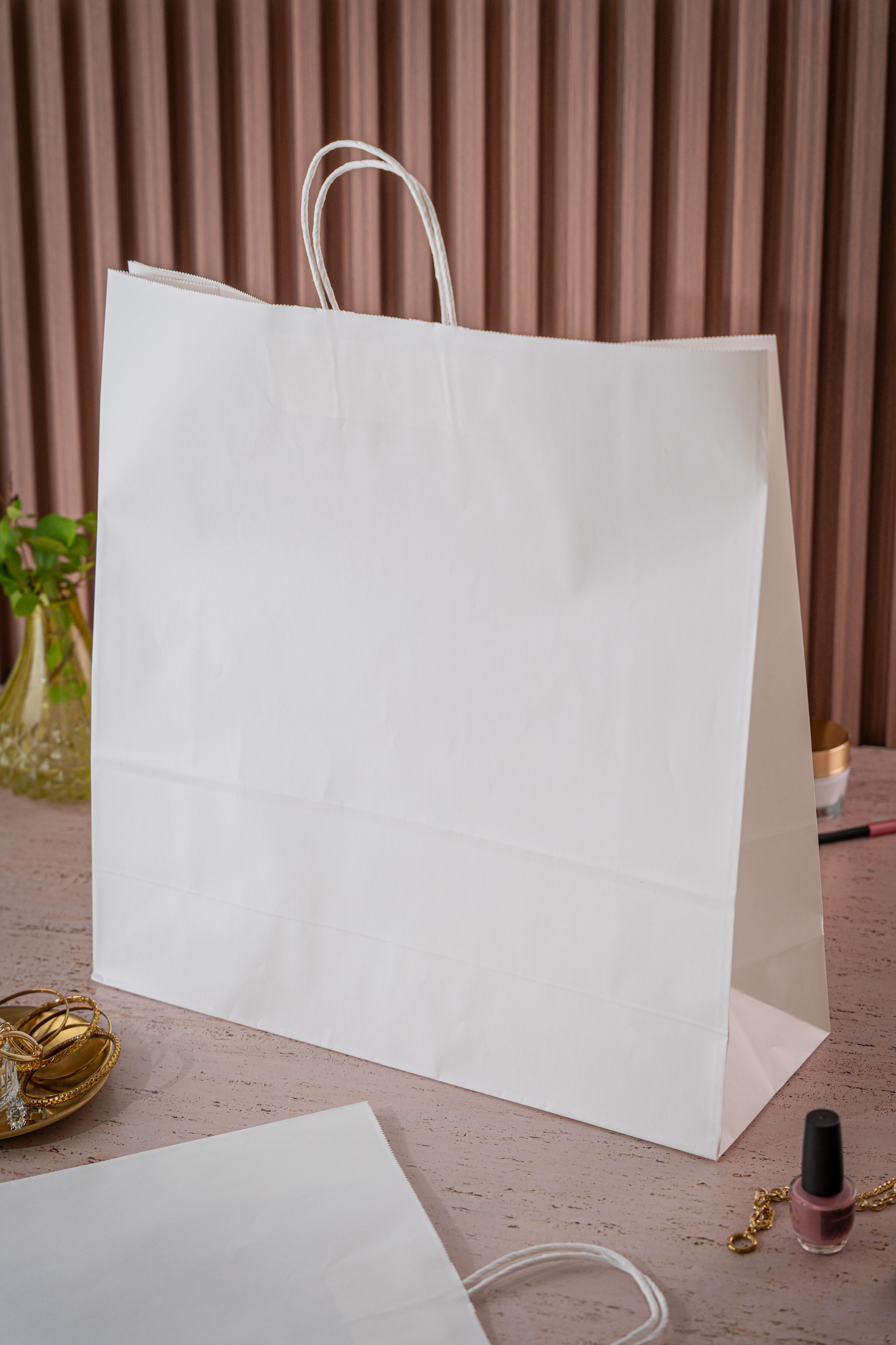 BOLSA BOUTIQUE PAPEL BLANCA 44*15*45CM *UNID