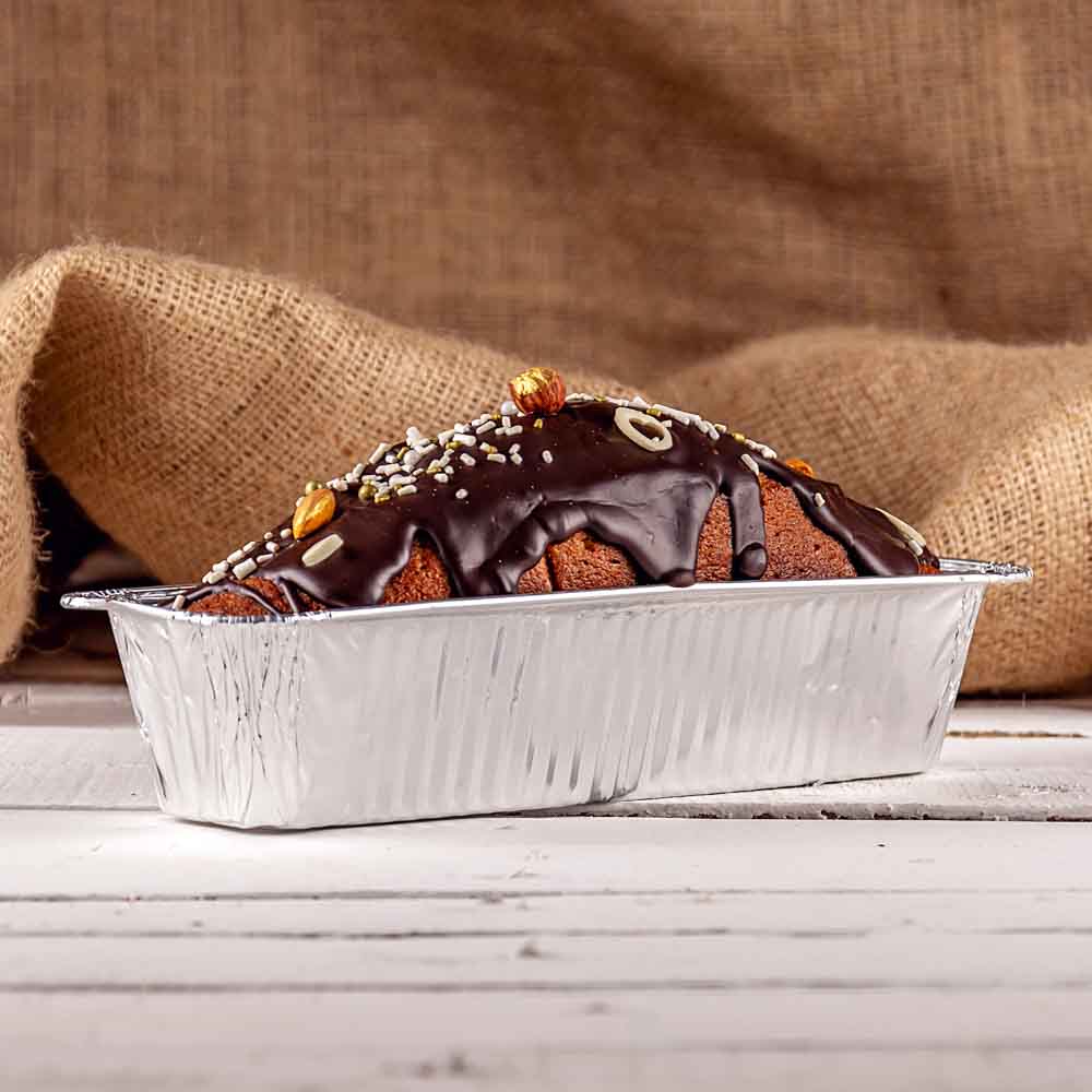 MOLDE BUDIN ALUMINIO DESCARTABLE.MEDIANO INGLES (RAL8) (8*24*5CM) *25UNID