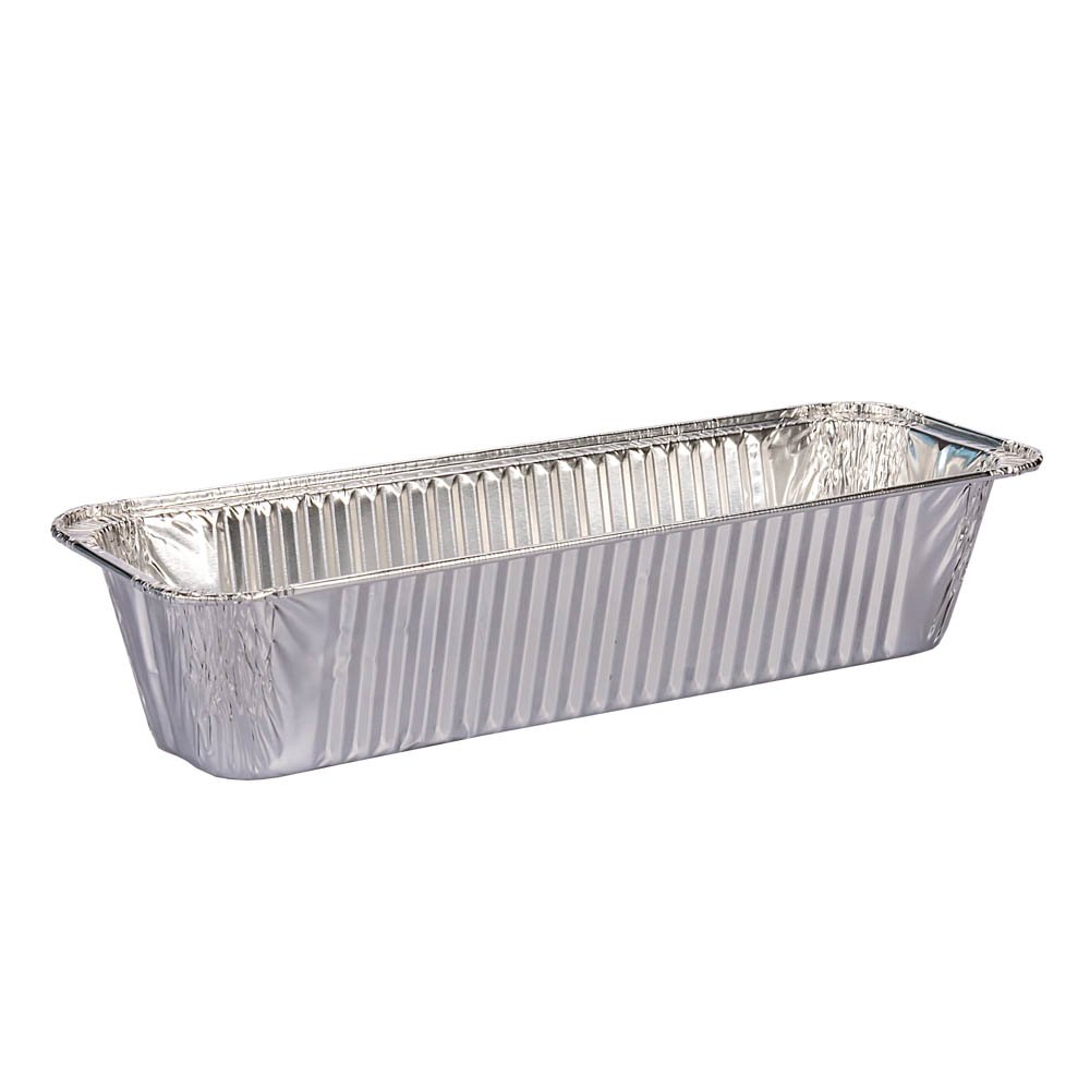 MOLDE BUDIN ALUMINIO DESCARTABLE.MEDIANO INGLES (RAL8) (8*24*5CM) *25UNID
