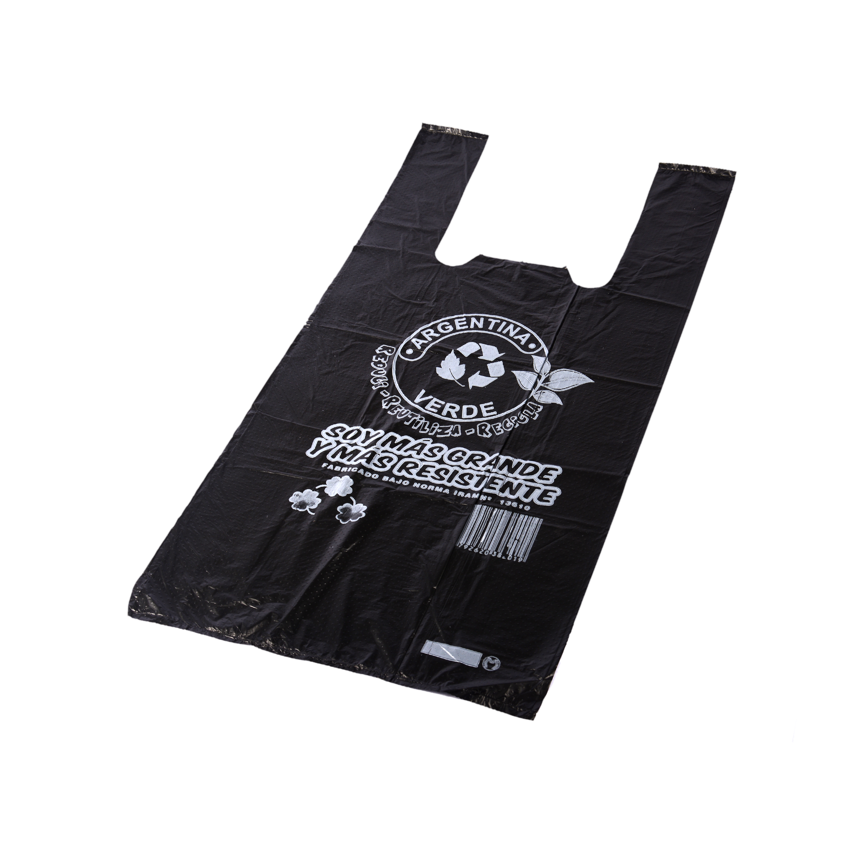 BOLSAS CAMISETA OXO DEGRADABLE NEGRA REFORZADA 45*55CM (7000) MAPSA *100UNID(OFERTA)