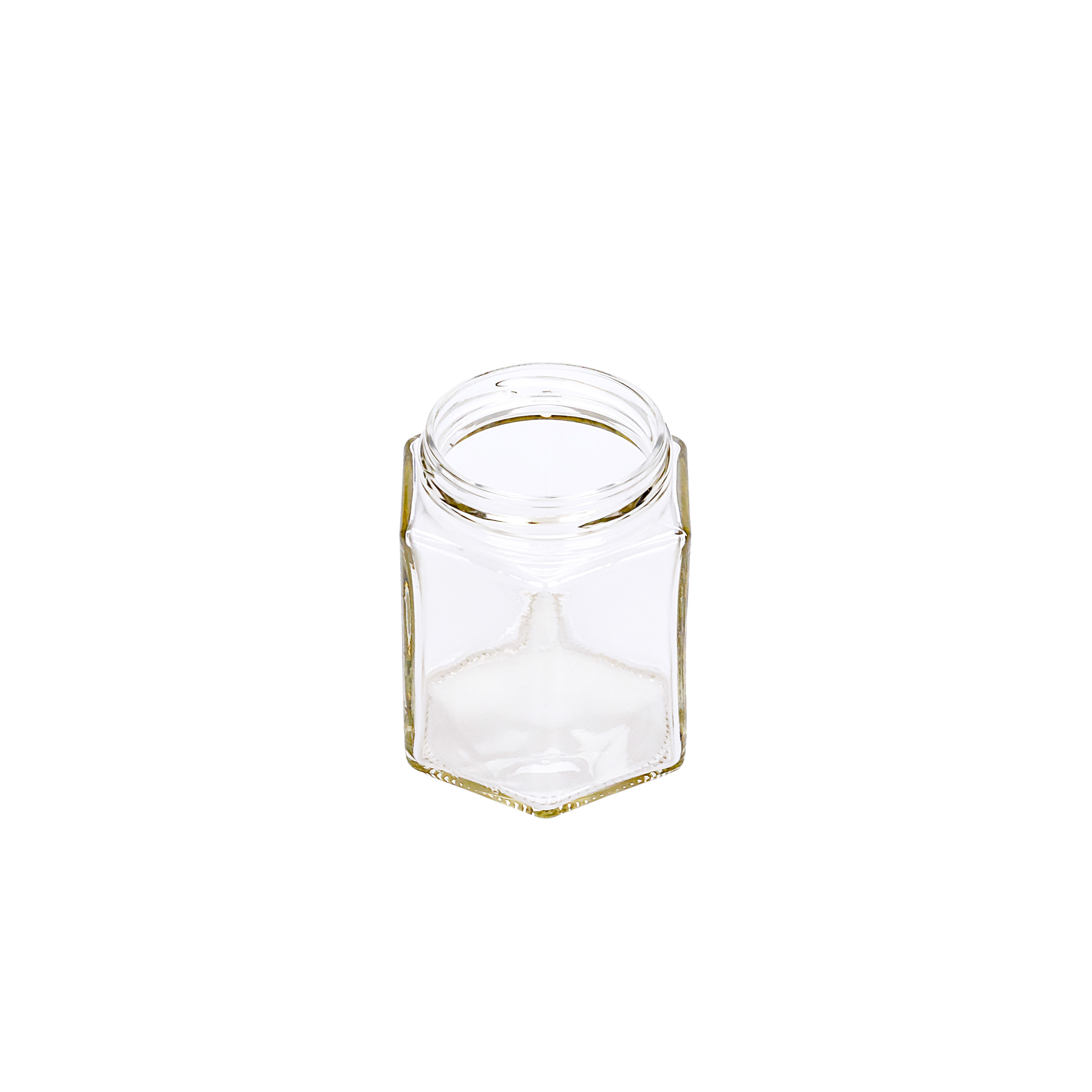 FRASCO VIDRIO CRISTAL.360CC HEXAGONAL (TAPA 70MM) SIN TAPA PACK *20UNID