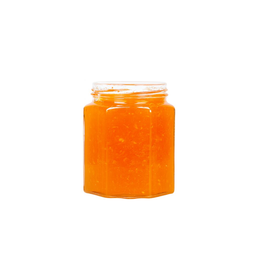 FRASCO VIDRIO CRISTAL.360CC HEXAGONAL (TAPA 70MM) SIN TAPA PACK *20UNID