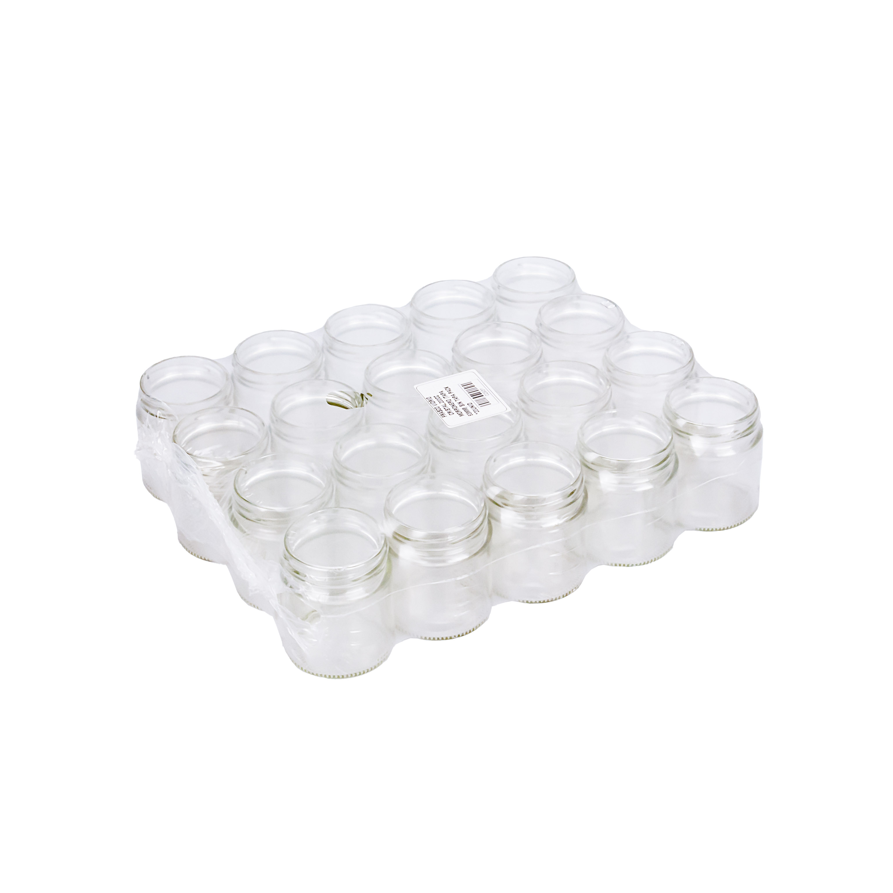FRASCO VIDRIO CRISTAL.200CC MORRONERO (TAPA 63MM) SIN TAPA PACK *20UNID