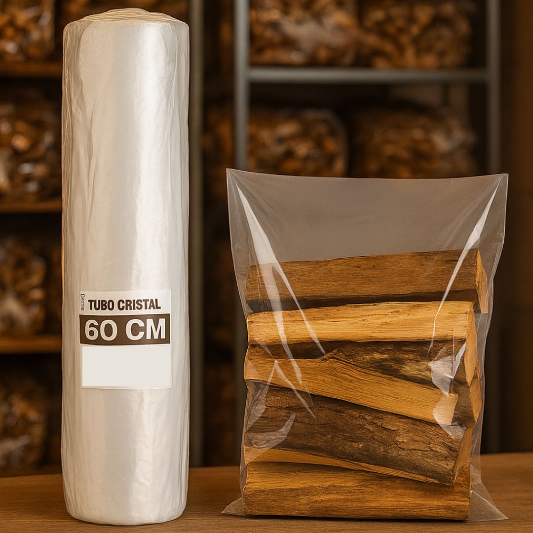 TUBO SIN CORTE mE PE CRISTAL (B/D - 45MIC) .60CM*100MTS *UNID