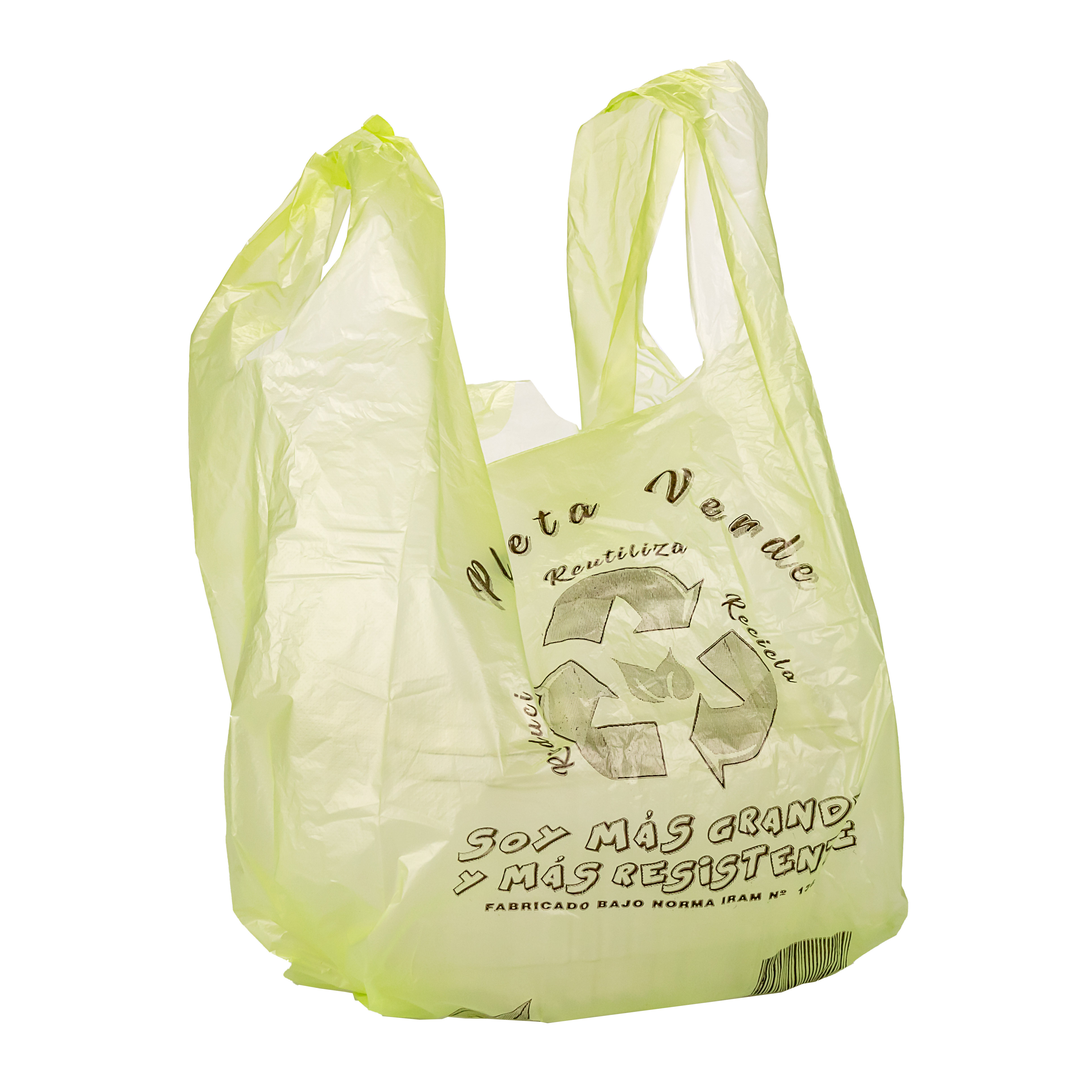 BOLSAS CAMISETA OXO DEGRADABLE VERDE REFORZADA 45*55CM (7000) MAPSA *100UNID (OFERTA)