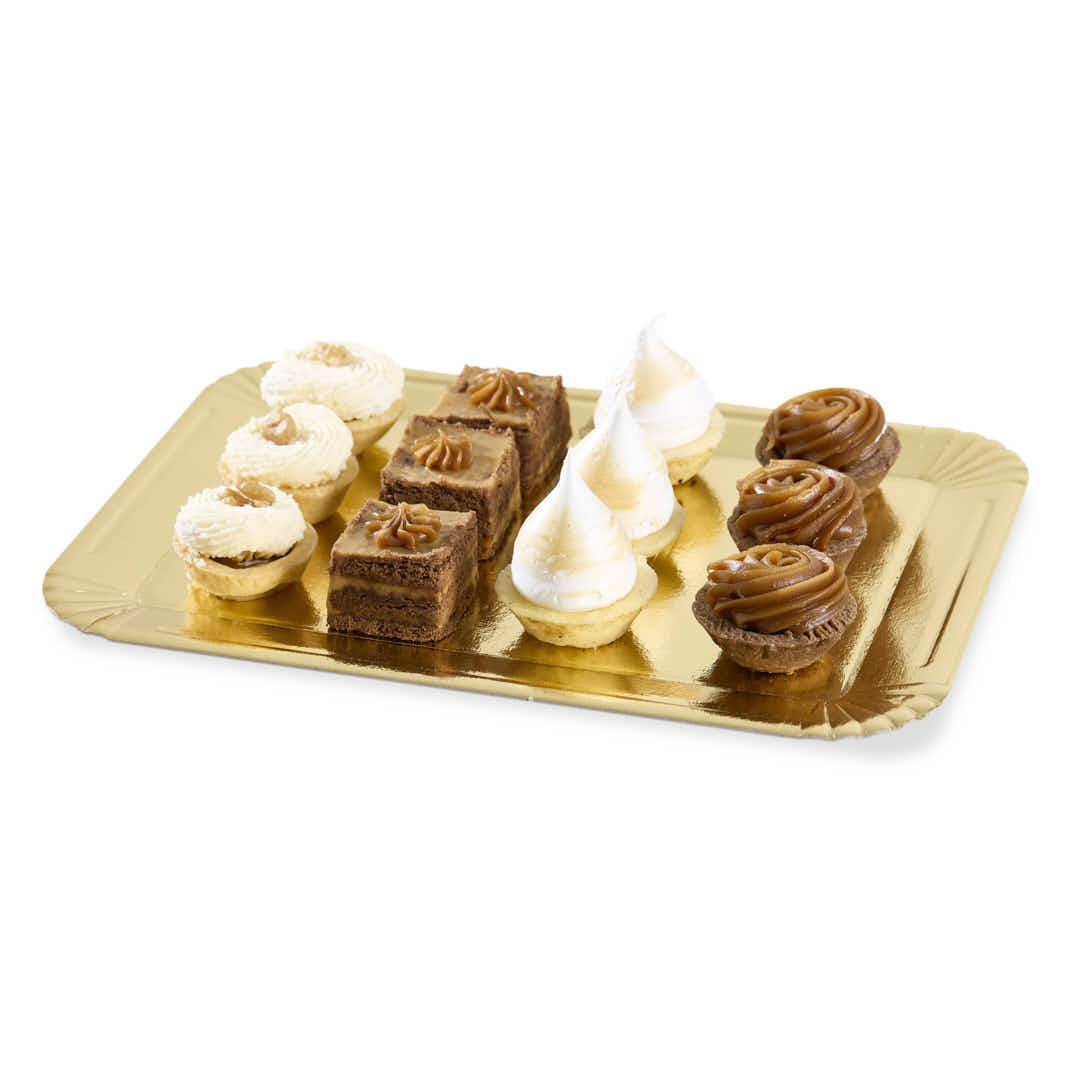 PLATO DORADO CARTON RECTANGULAR .750GRS (18*26CM) *10UNID