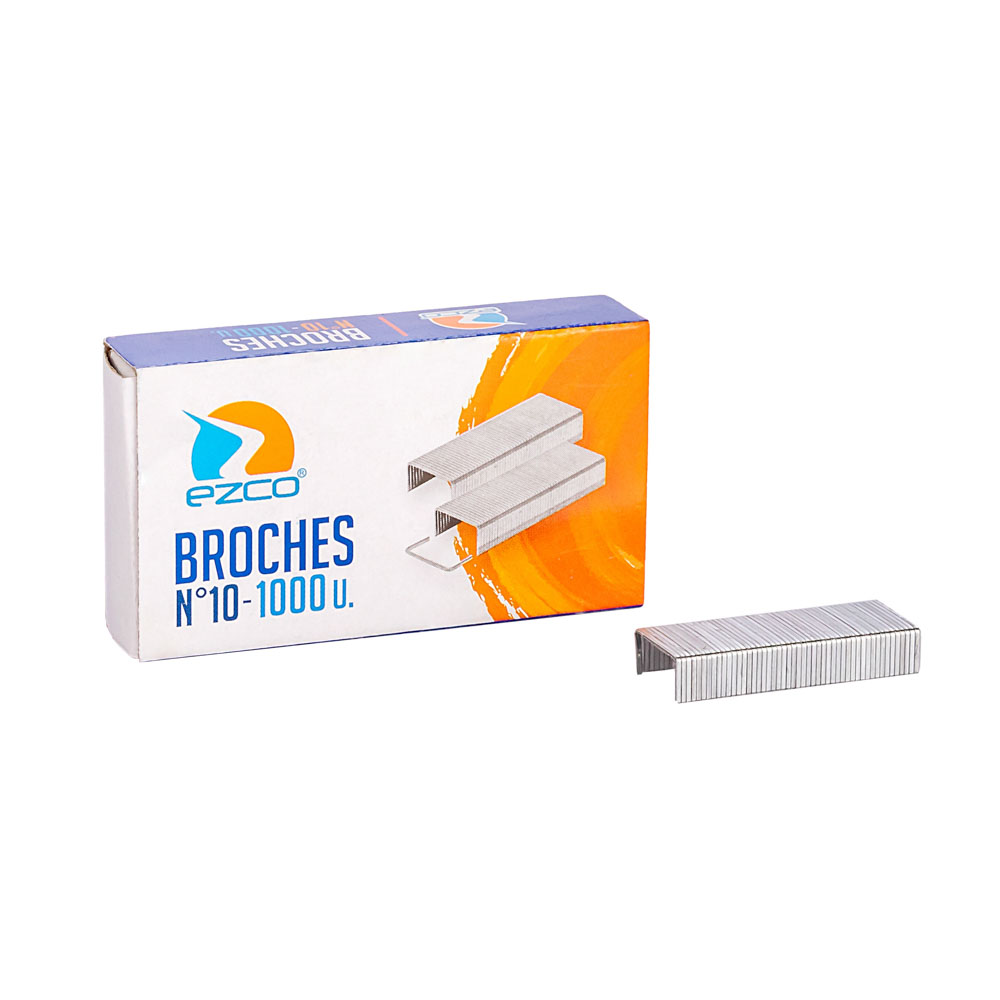 BROCHES PARA ABROCHADORA EZCO Nº10 CAJITA *1000UNID