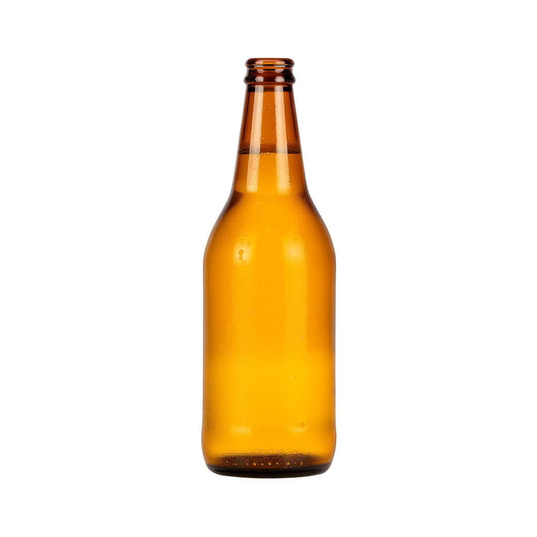 BOTELLA VIDRIO AMBAR CERVEZA 500ML STANDARD (SIN TAPA) PACK *20UNID