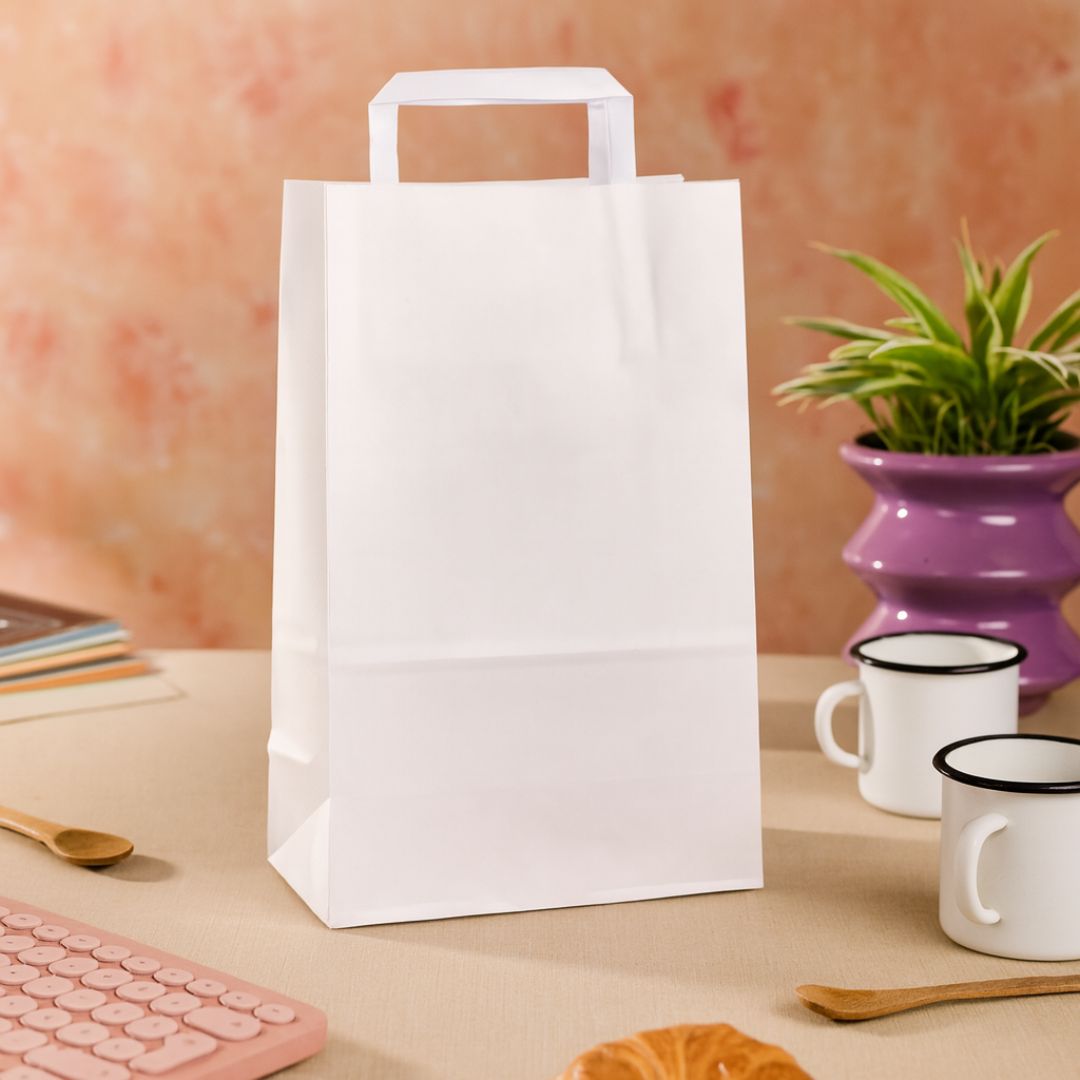 BOLSA BOUTIQUE PAPEL BLANCA 22*10*30CM *UNID