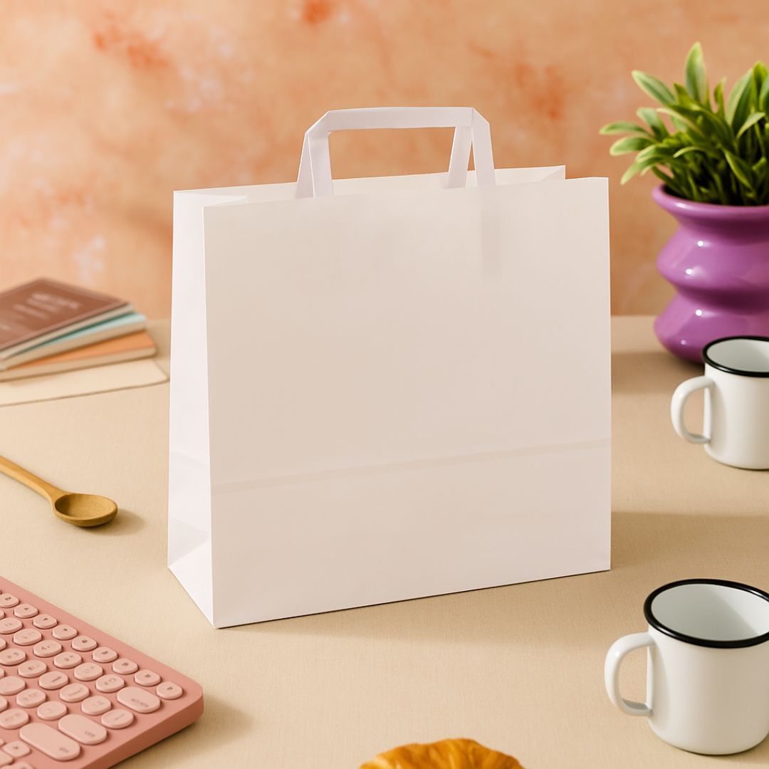 BOLSA BOUTIQUE PAPEL BLANCA 30*12*32CM *UNID