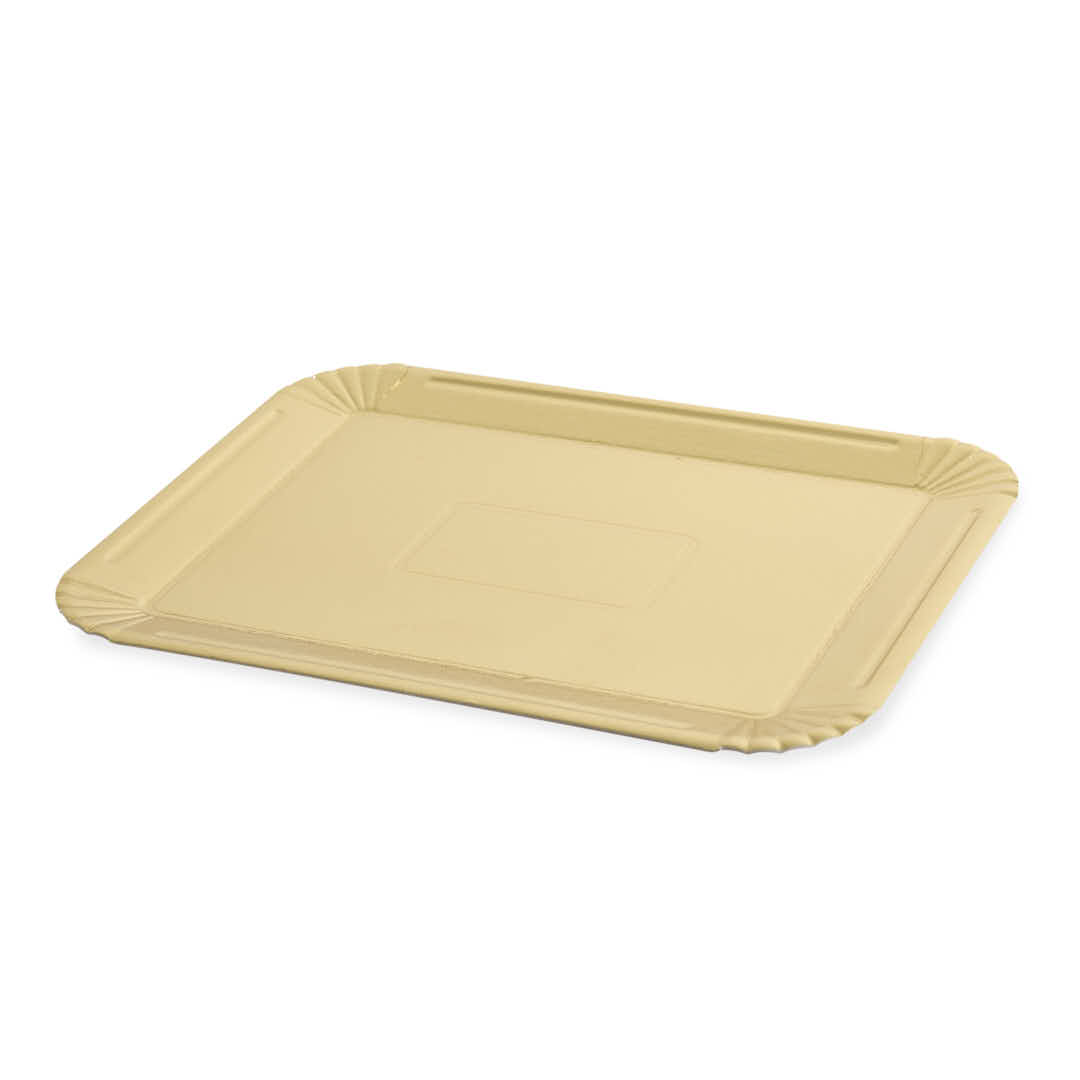 PLATO DORADO CARTON RECTANGULAR 1000GRS (23*28CM) *10UNID