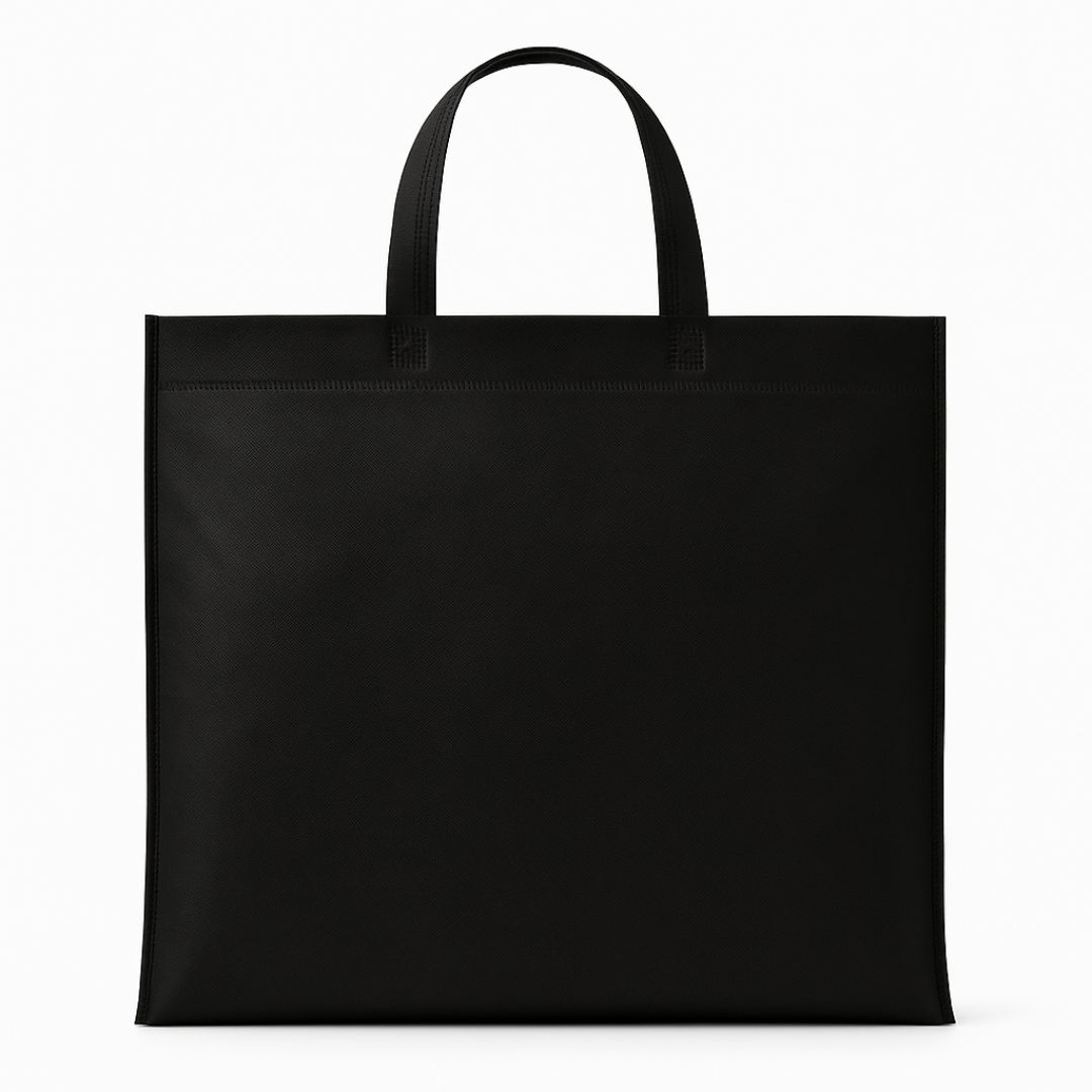 BOLSA FRISELINA LISA CON ASA 45*40CM NEGRO *UNID