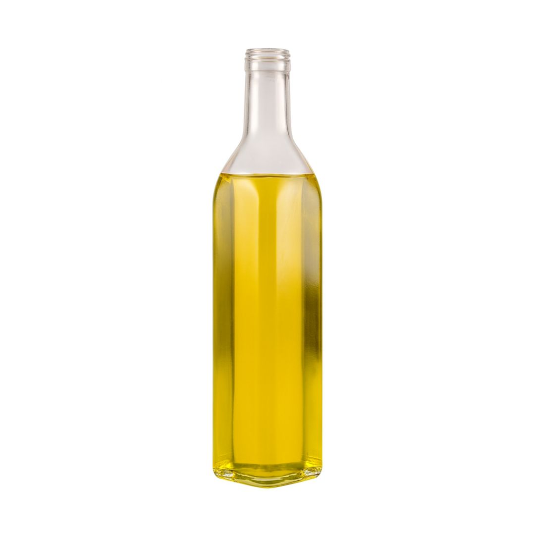 BOTELLA VIDRIO CRISTAL ACEITE 500CC CUADRADA ALTA (SIN TAPA) PACK *20UNID