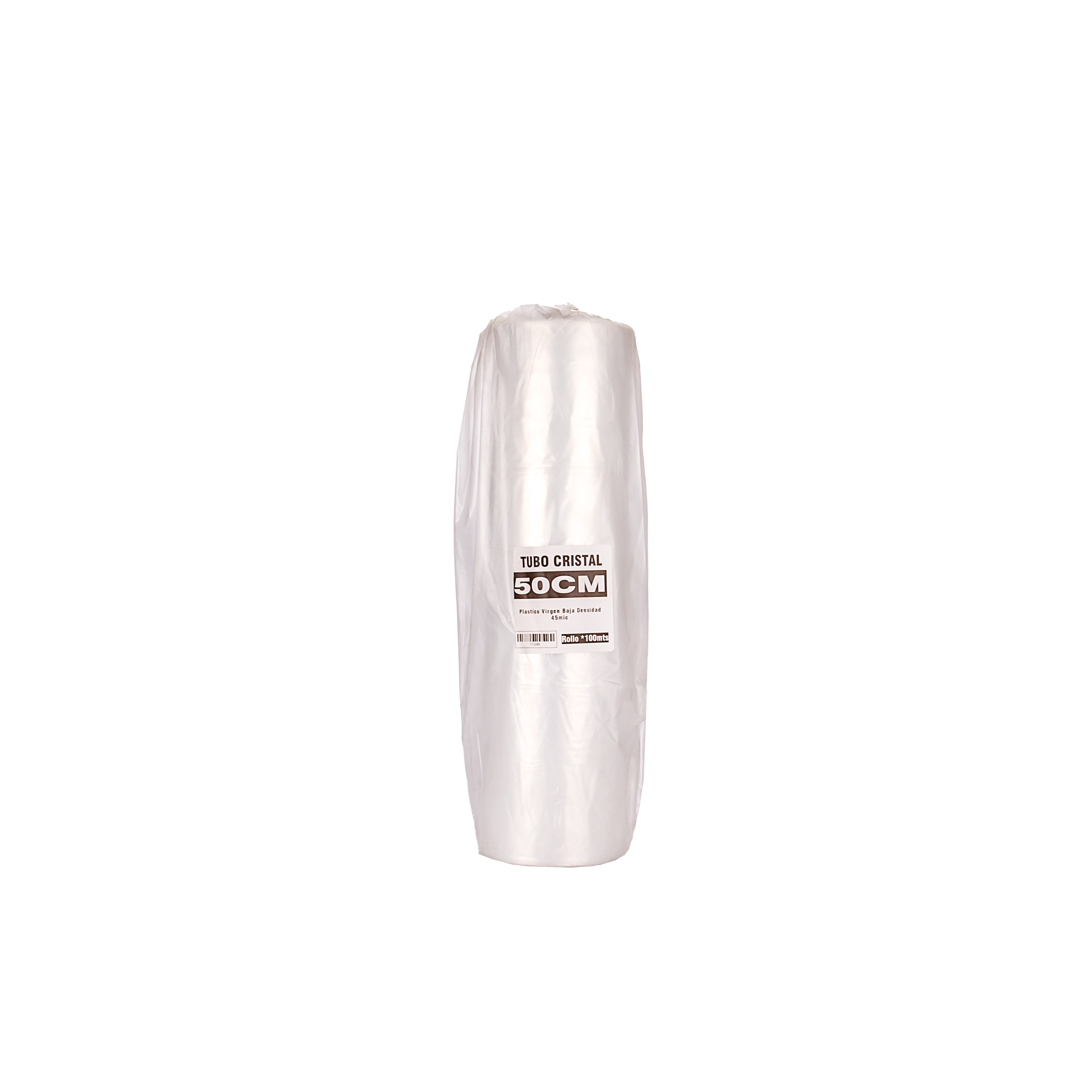 TUBO SIN CORTE mE PE CRISTAL (B/D - 45MIC) .50CM*100MTS *UNID