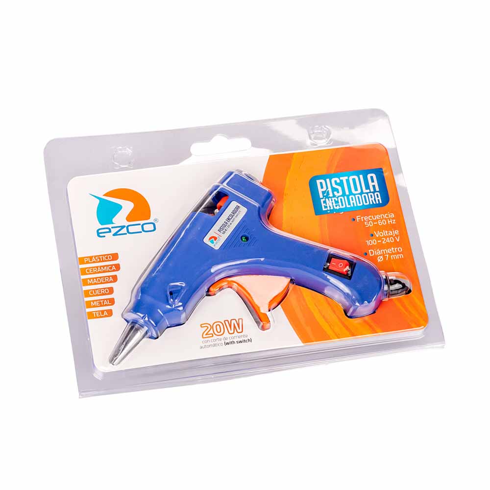PISTOLA SILICONA (ENCOLADORA) CHICA (BARRA FINA 7MM) EZCO *UNID