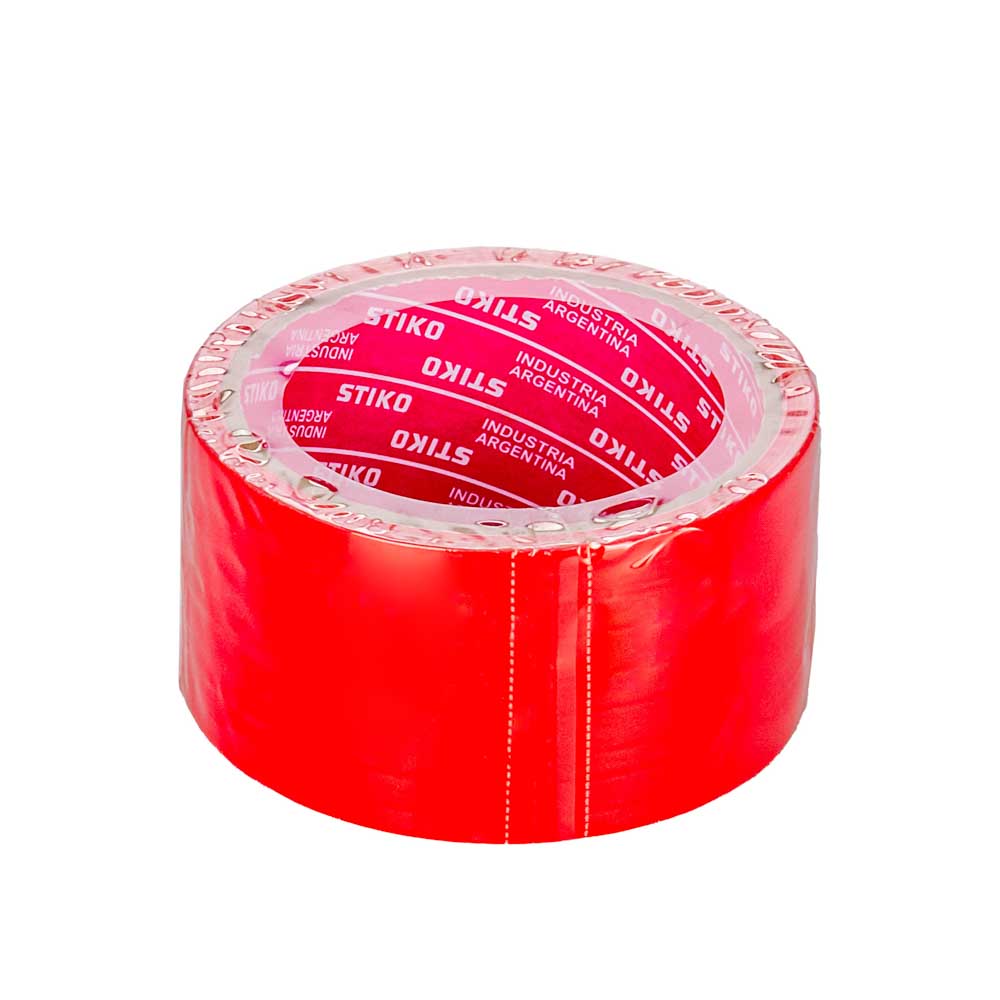 CINTA POLIPROPILENO COLOR 48MM*50MTS ROJO STIKO *ROLLO