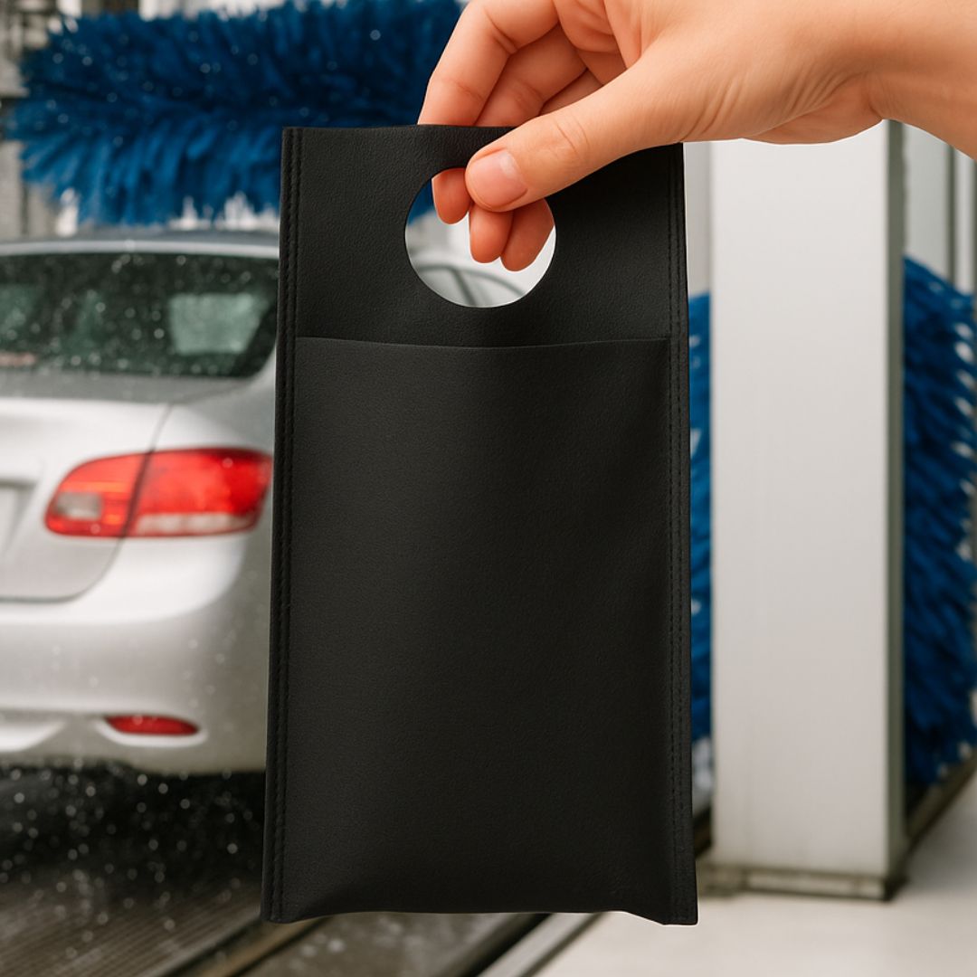 BOLSA FRISELINA LISA PARA AUTO 17.5*29CM NEGRA (3K-11) RIÑON *20UNID