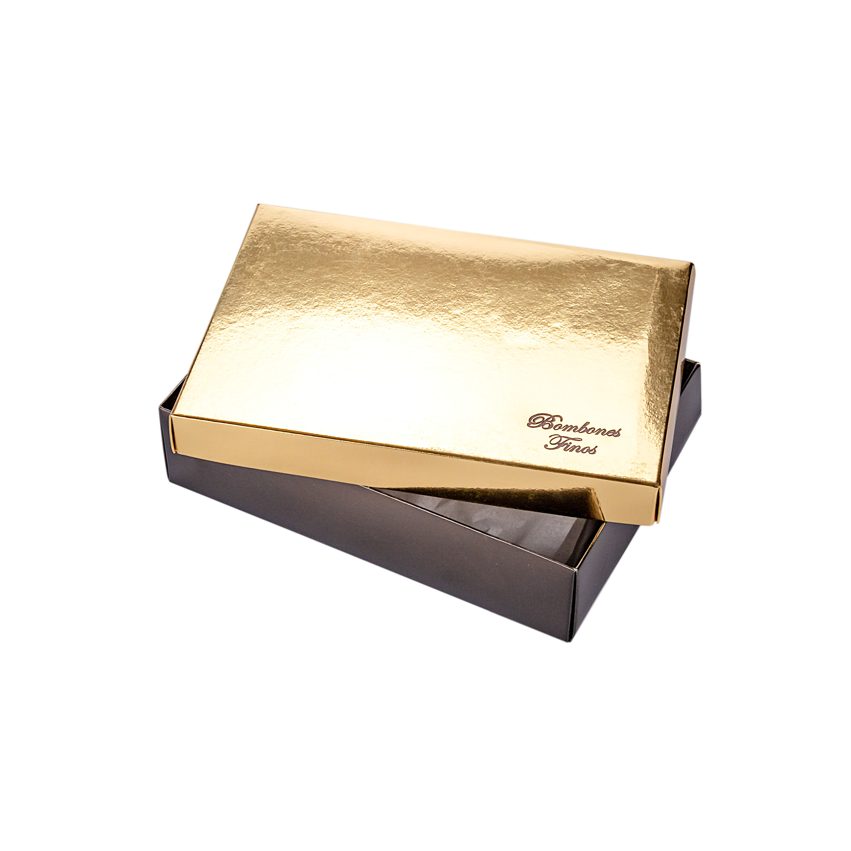 CAJA BOMBONES FINOS DORADA CON TAPA DORADA.1KG (14*24*5CM) *UNID