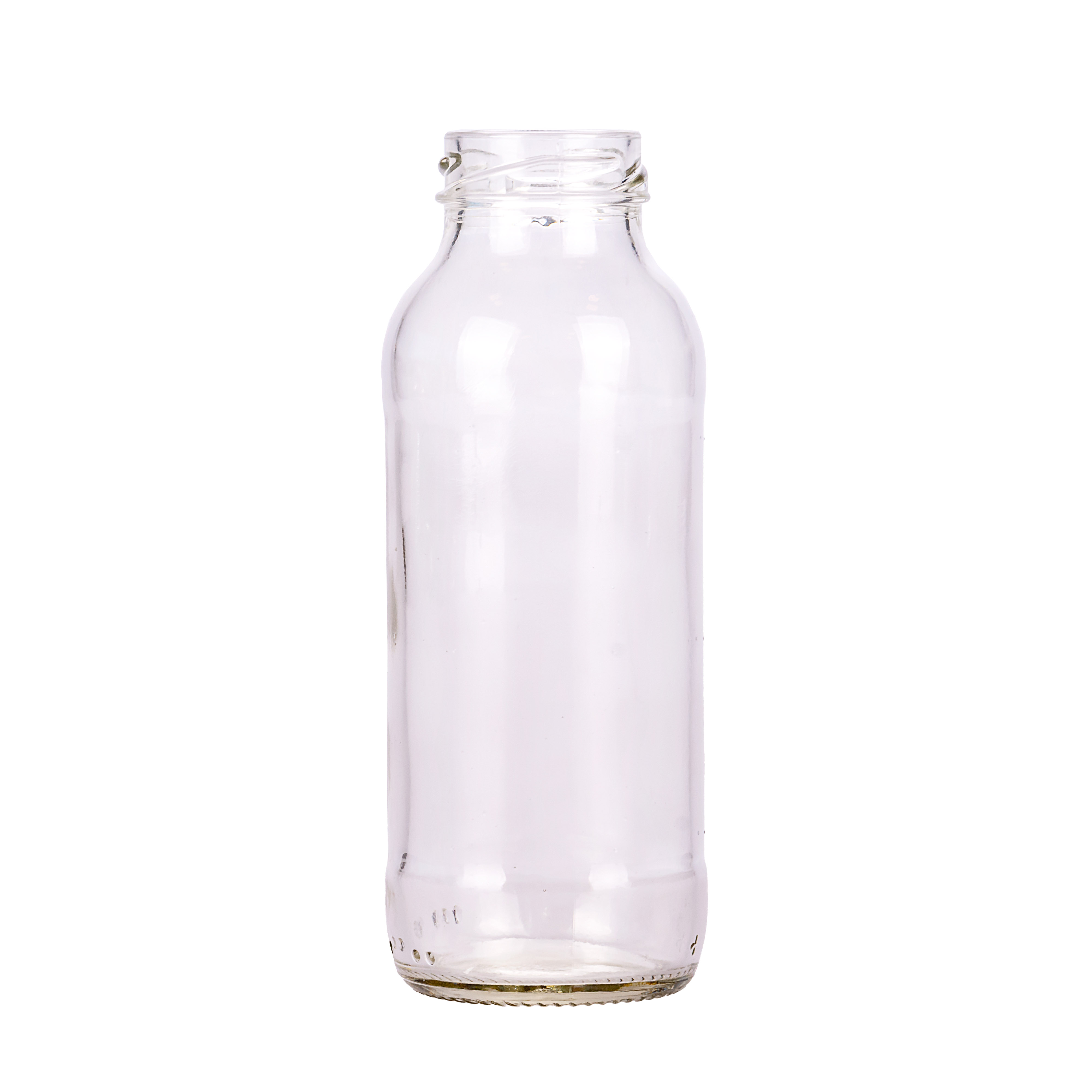 BOTELLA VIDRIO CRISTAL JUGO 250CC BOCA AXIAL (SIN TAPA) PACK *20UNID