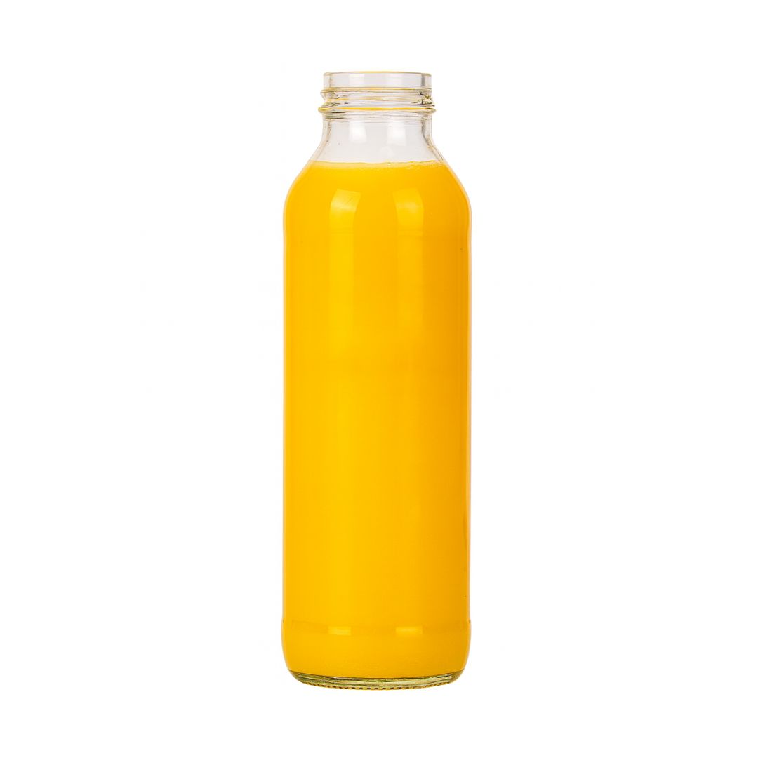 BOTELLA VIDRIO CRISTAL JUGO 500CC BOCA AXIAL (SIN TAPA) PACK *20UNID