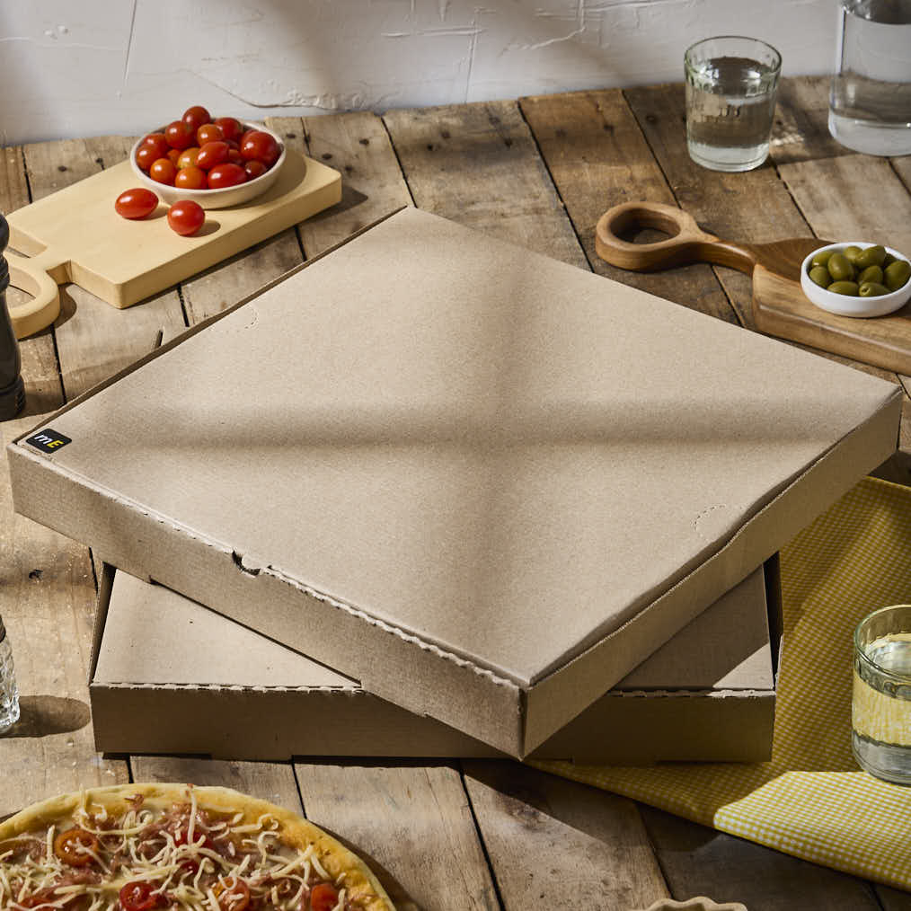 CAJA PIZZA MICRO MARRON/MARRON.SUPER GRANDE (41.5*41.5*5CM) *100UNID