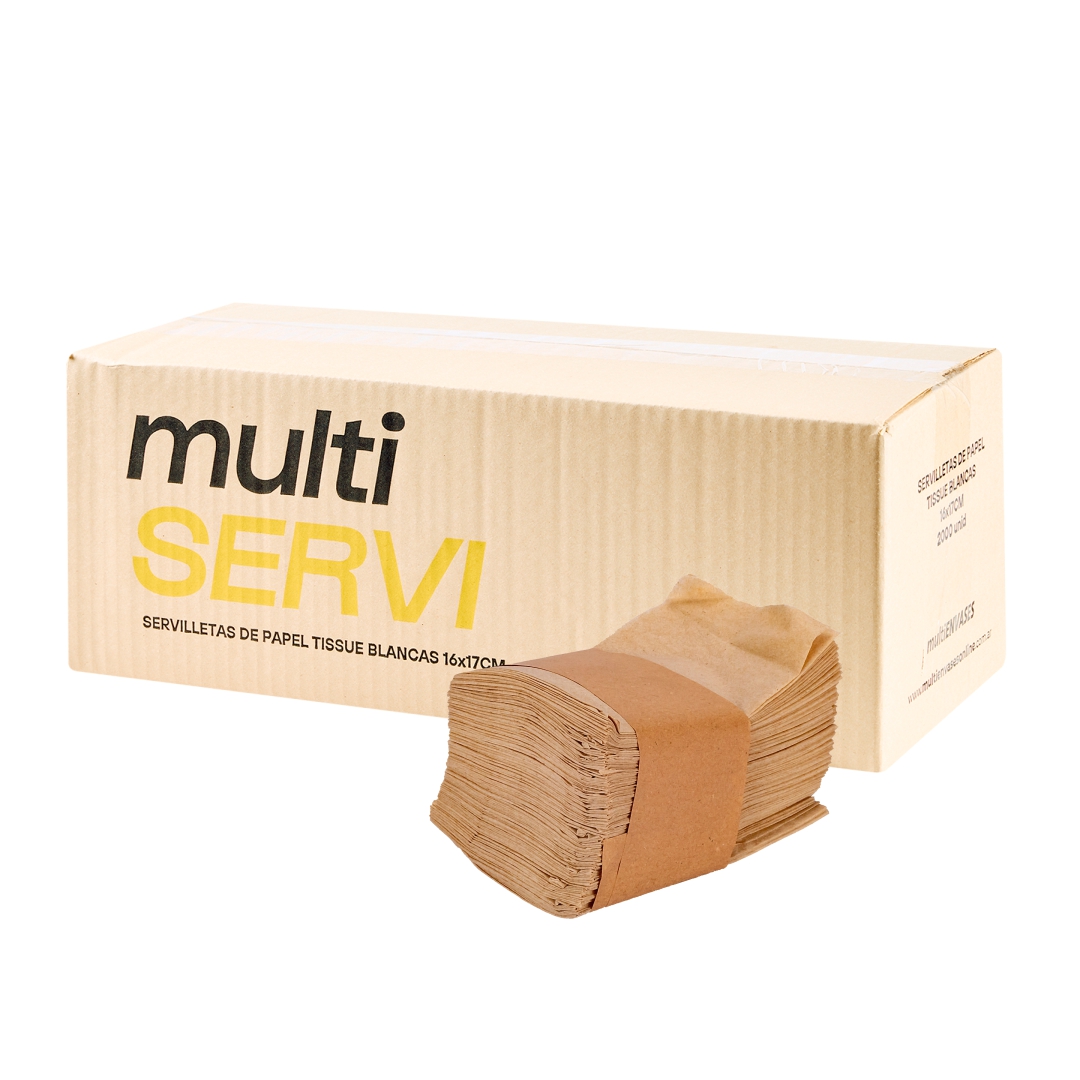 SERVILLETA GASTRONOMICA BEIGE (16*17CM) multi SERVI (TISSUE) CAJA *2000UNID