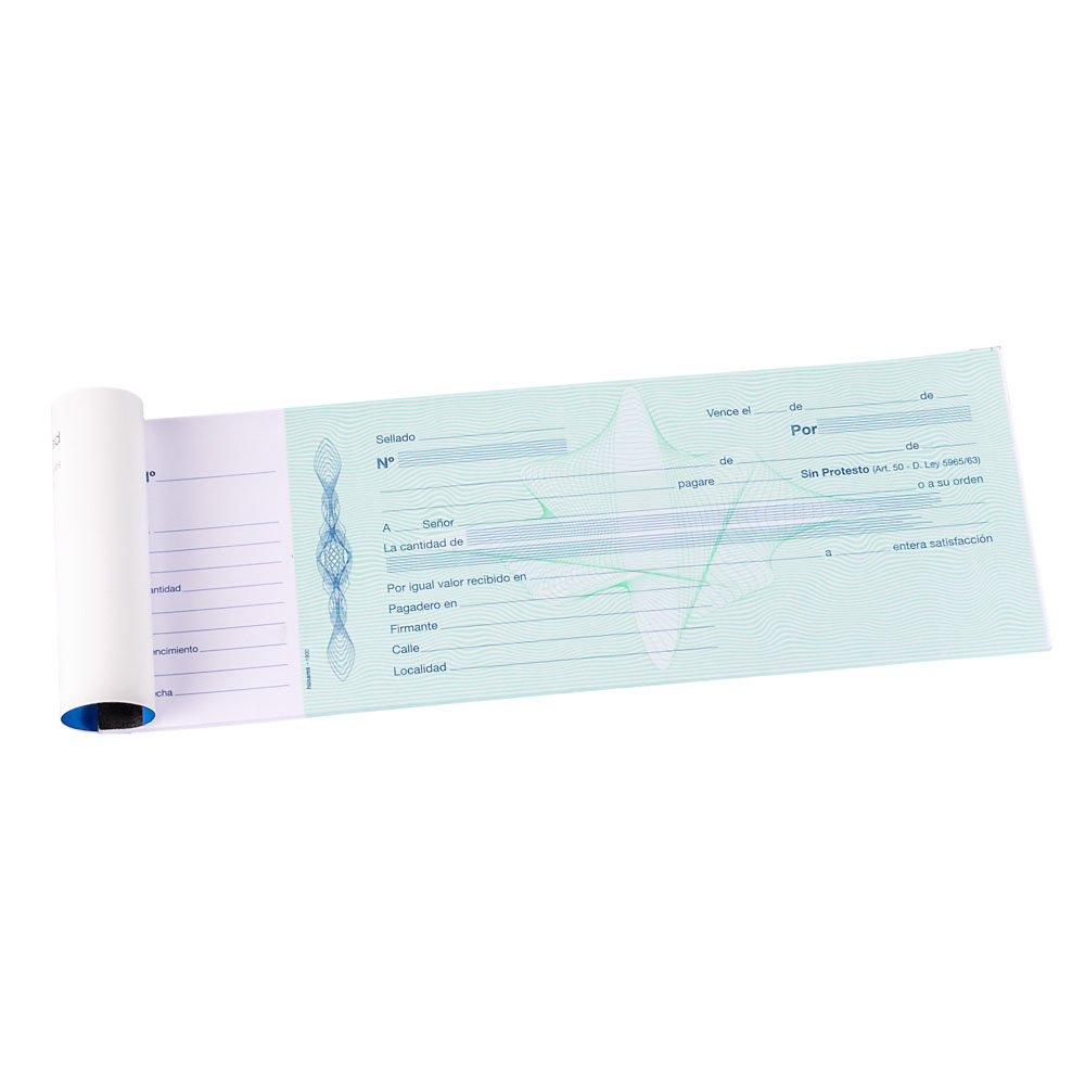 TALONARIO HUSARES PAGARE 30*11CM ORIGINAL (1900) *40HJS