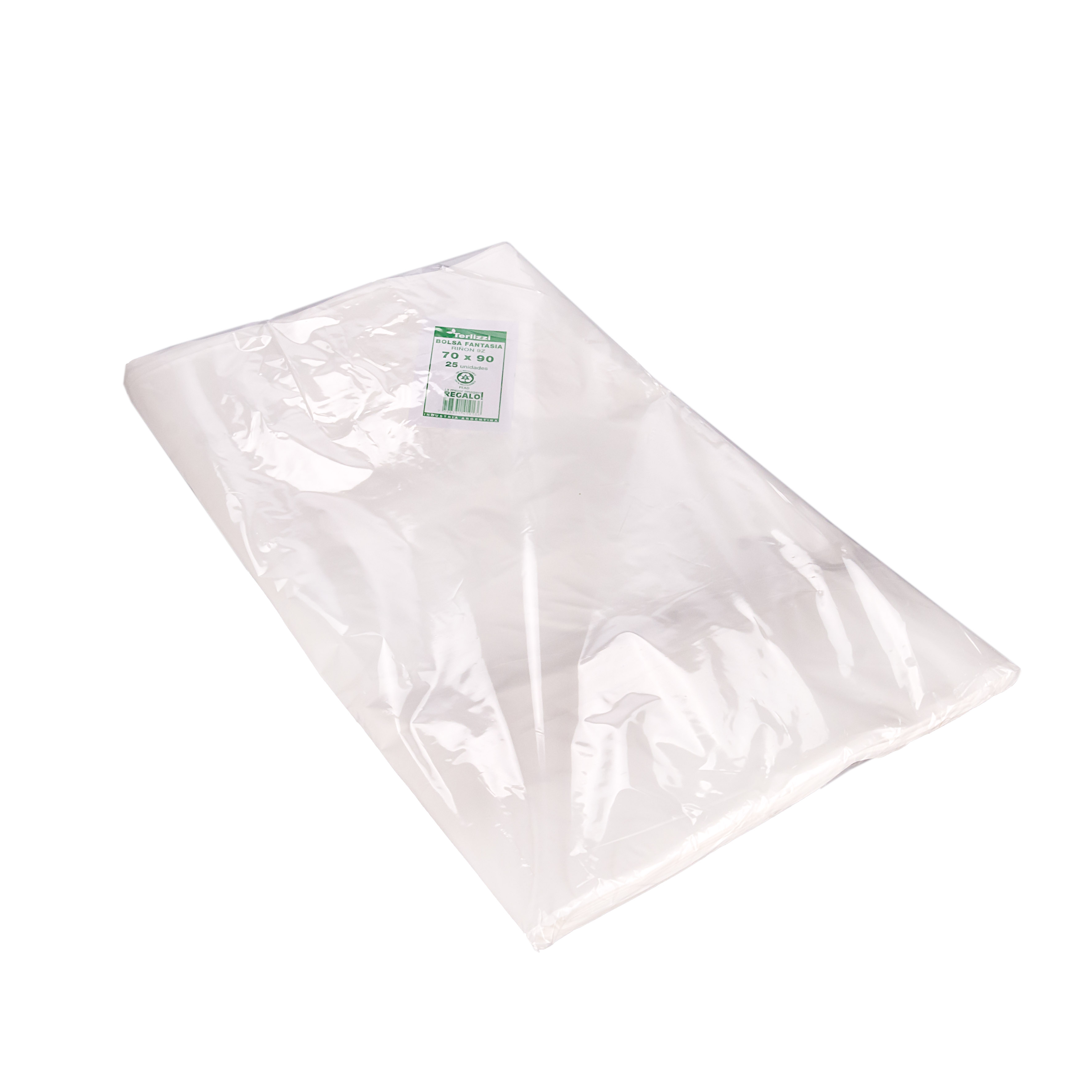 BOLSAS RIÑON LISAS TERLIZZI 70*90CM BLANCO REFORZADAS (60MIC) PAQ.*25UNID