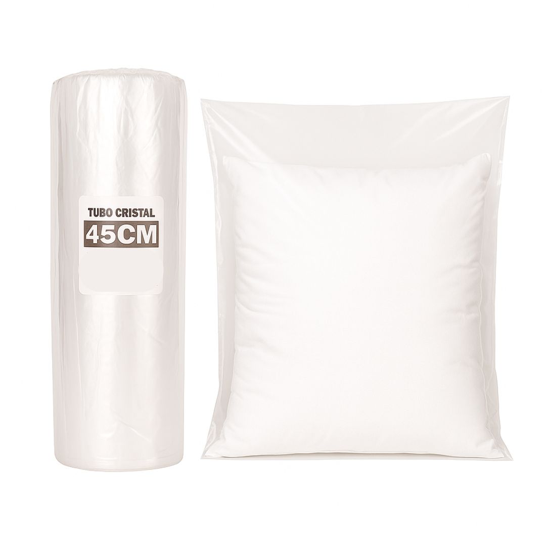 TUBO SIN CORTE mE PE CRISTAL (B/D - 45MIC) .45CM*100MTS *UNID