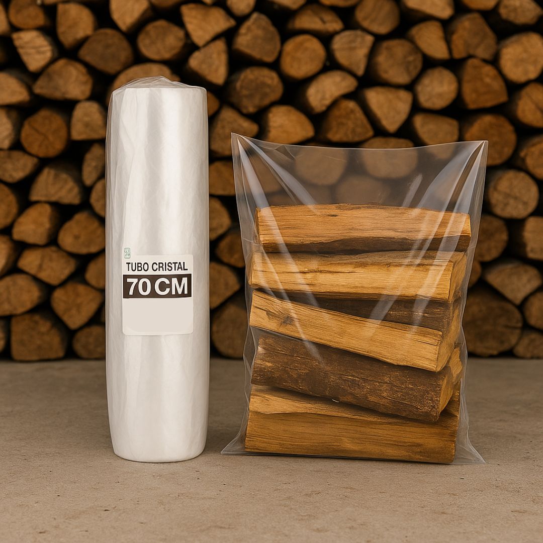 TUBO SIN CORTE mE PE CRISTAL (B/D - 45MIC) .70CM*100MTS *UNID