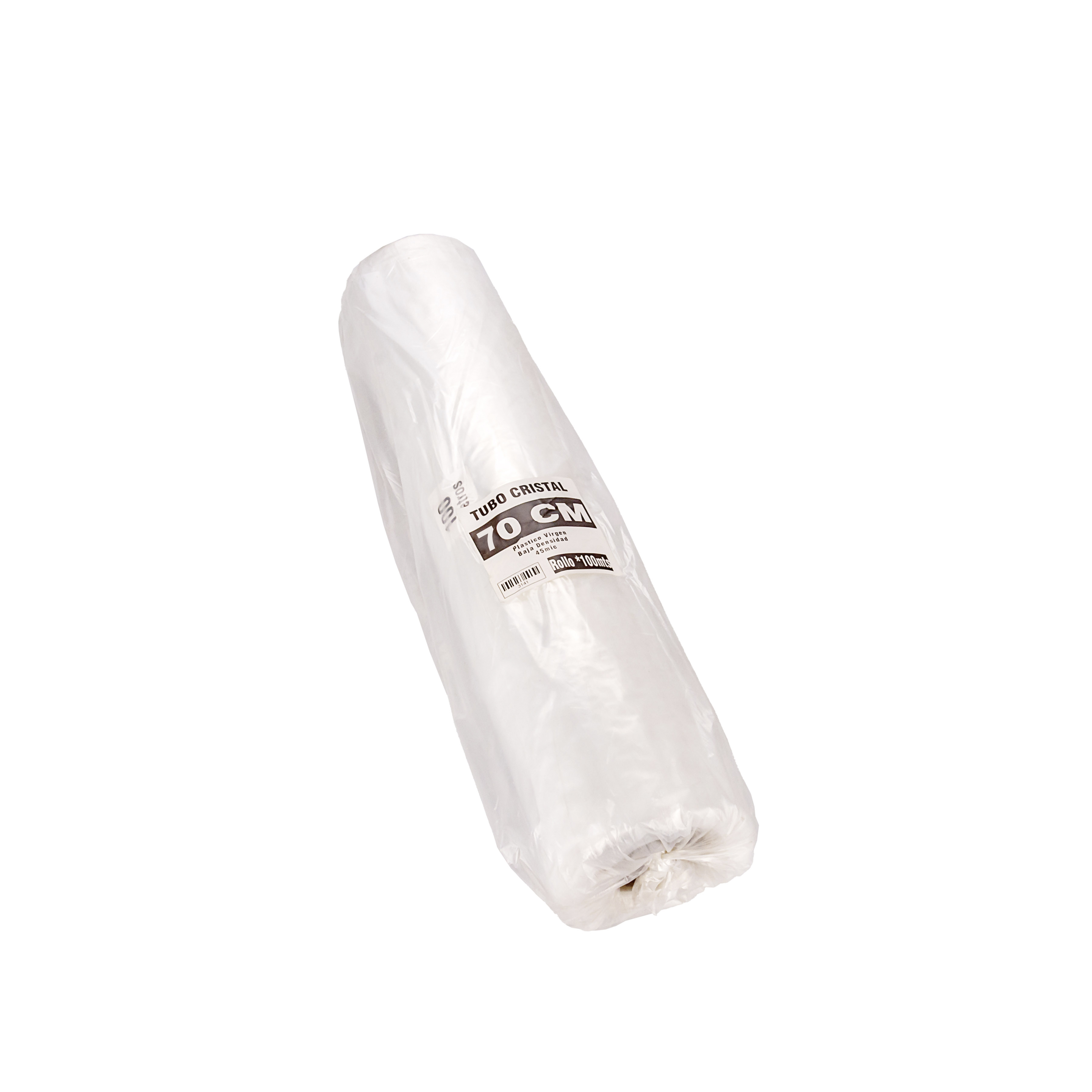 TUBO SIN CORTE mE PE CRISTAL (B/D - 45MIC) .70CM*100MTS *UNID