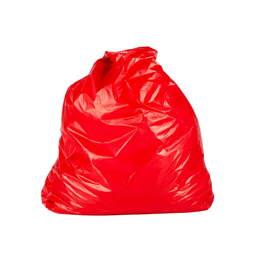 BOLSAS RESIDUO ROJA CANDE (PAQ*50U) 80*100 REFORZADAS (35MIC) *UNID