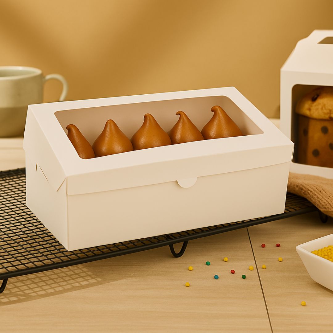 CAJA CARTULINA MEDORO MULTIUSO BLANCA C/VISOR (23.5*16.2*10CM) (CMRV001) *25UNID