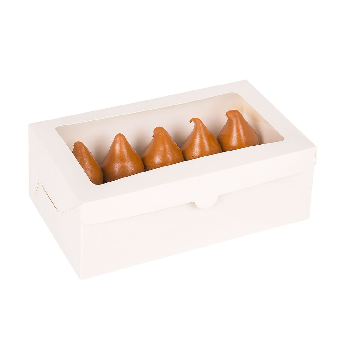 CAJA CARTULINA MEDORO MULTIUSO BLANCA C/VISOR (23.5*16.2*10CM) (CMRV001) *25UNID