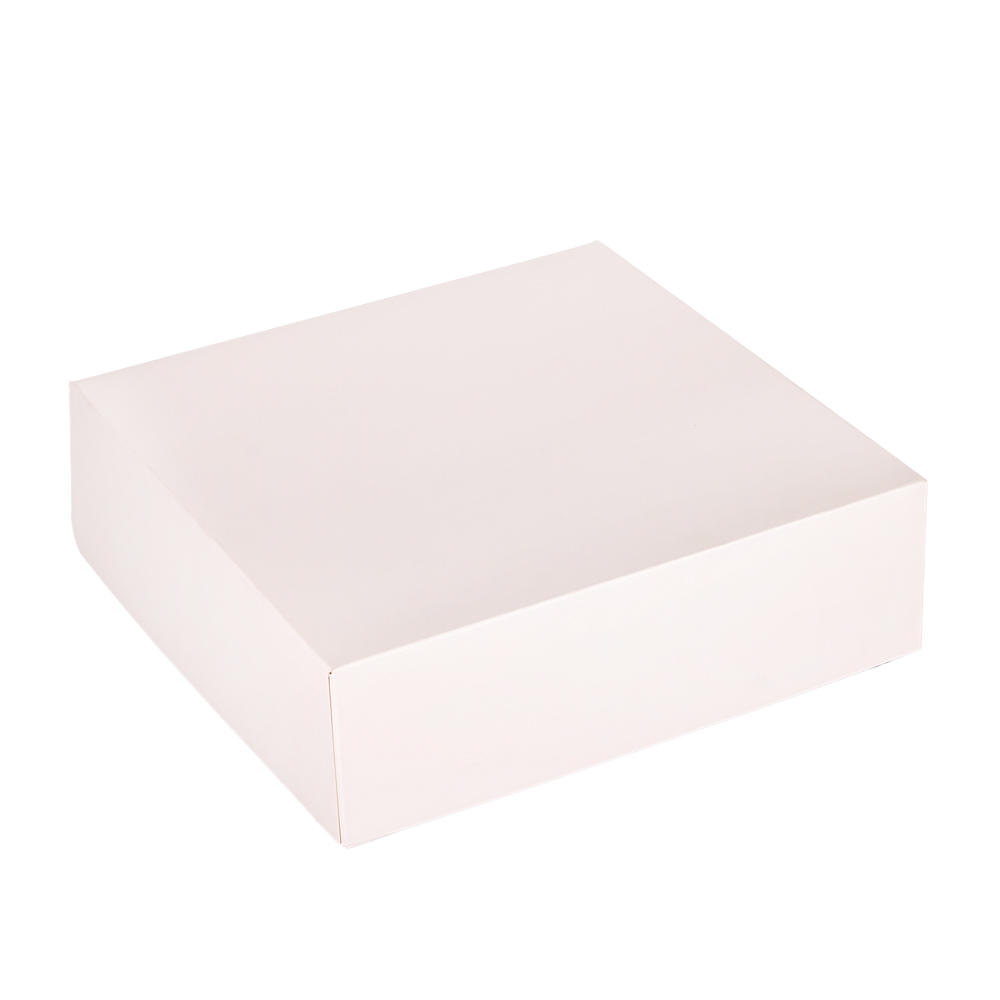 CAJA CARTULINA MEDORO TORTA BLANCA.(28*28*8.5CM) (CTGC001) *25UNID