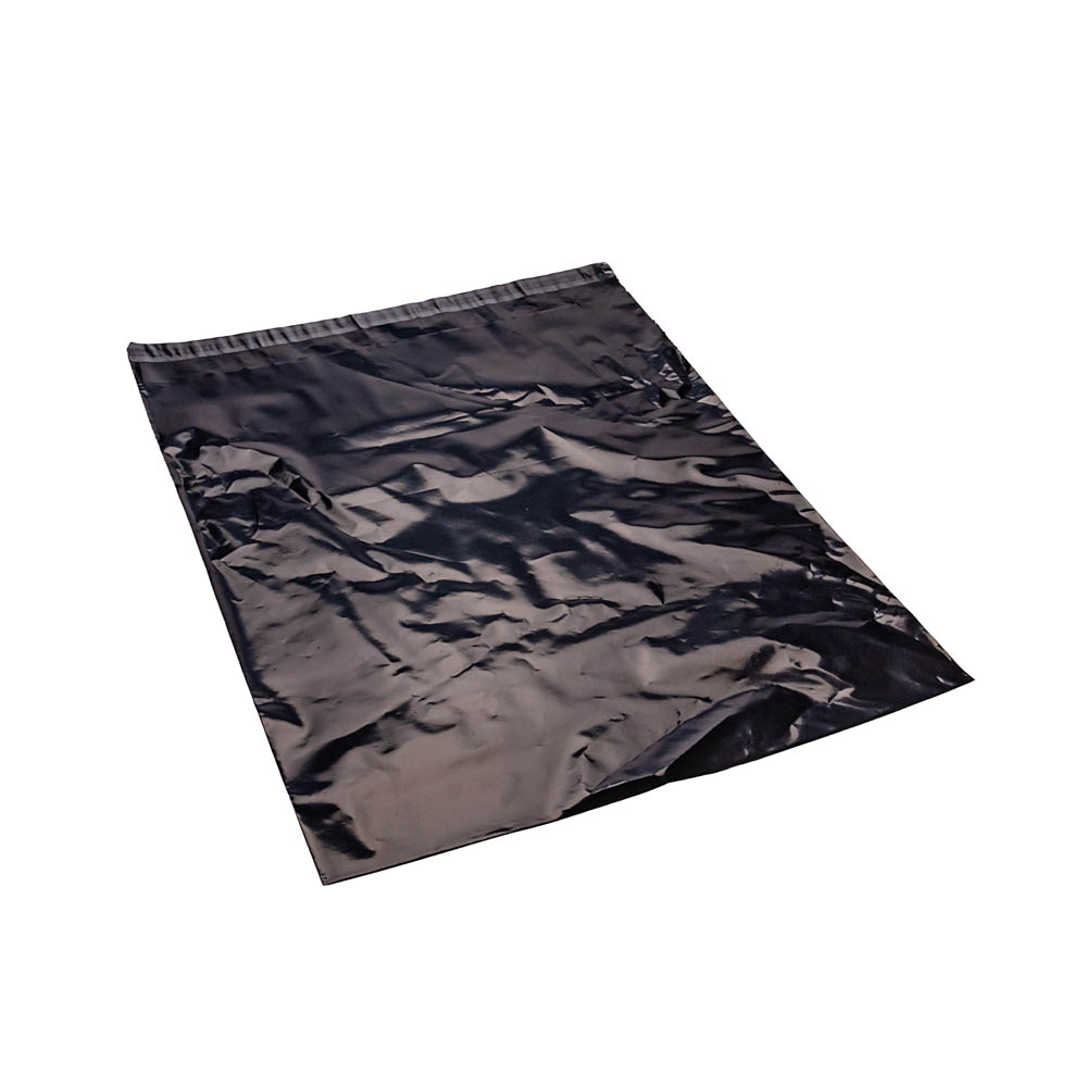 BOLSAS E-COMMERCE ECO 35*45CM NEGRA (60MIC + FAJA SEGURIDAD) *50UNID
