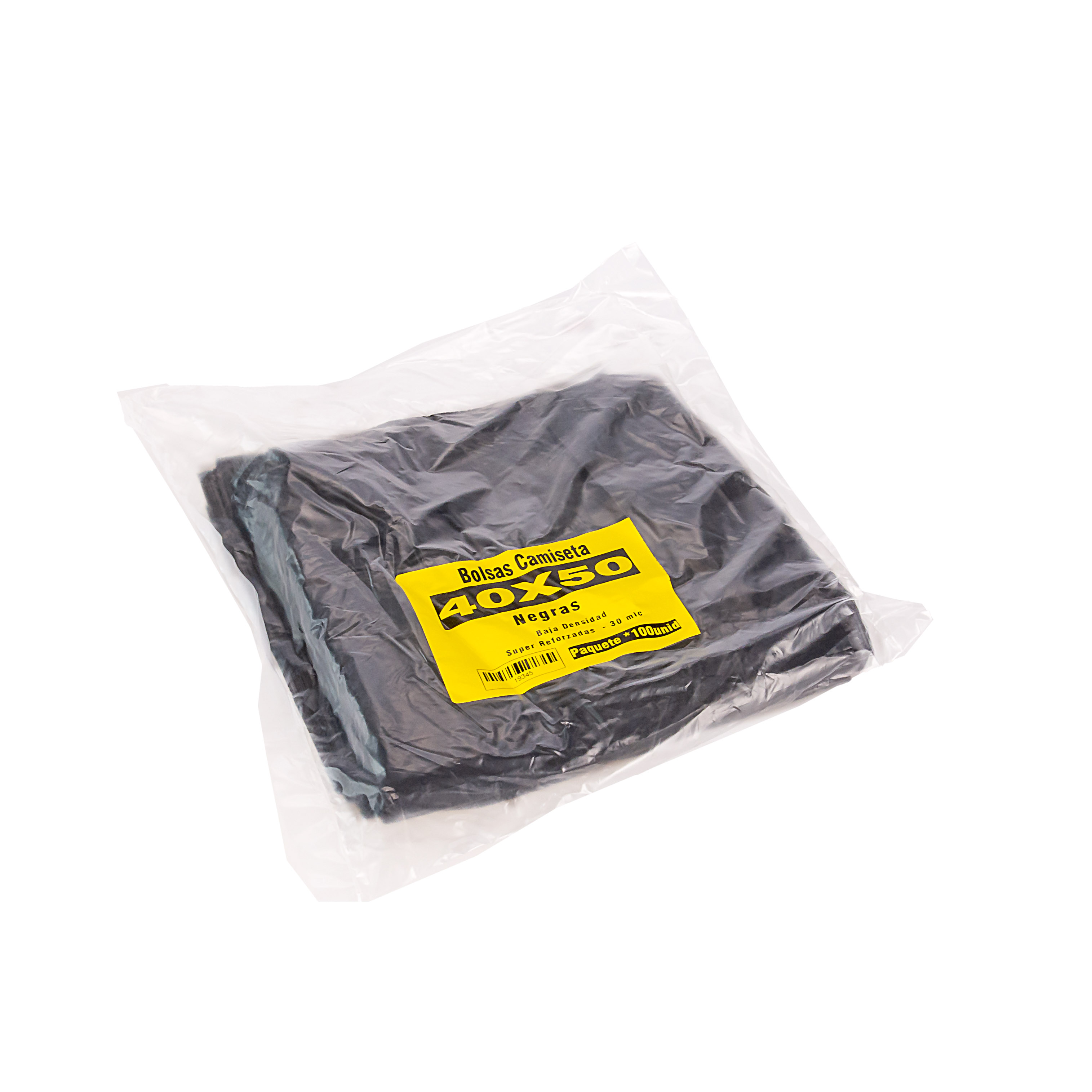 BOLSAS CAMISETA NEGRAS FERNANDEZ SUPER REFORZADA (BD - 30MIC) 40X50 *100UNID