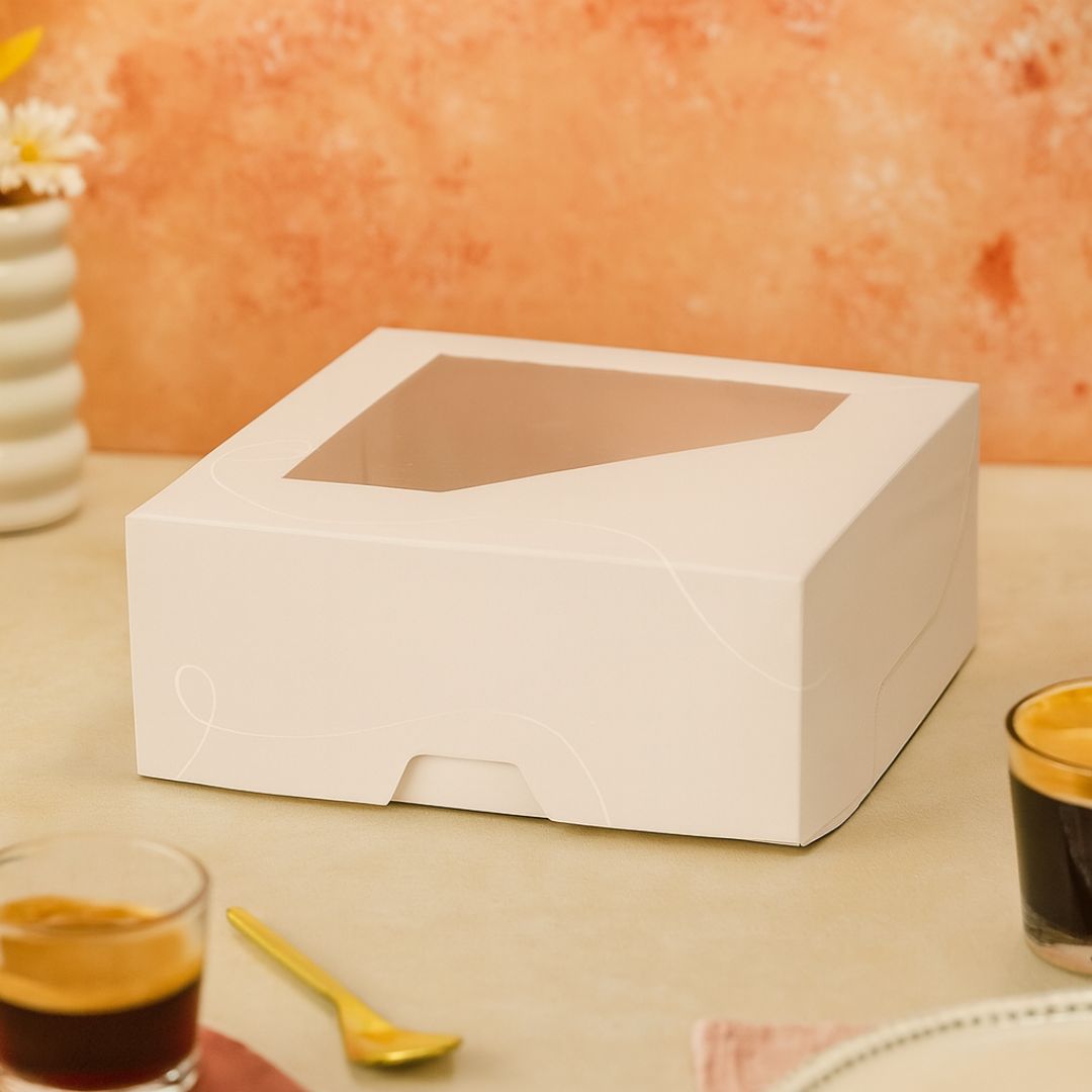 CAJA CARTULINA CHO MULTIUSO IMPRESA GRIS PASTEL CON VISOR (26*26*10CM) *25UNID