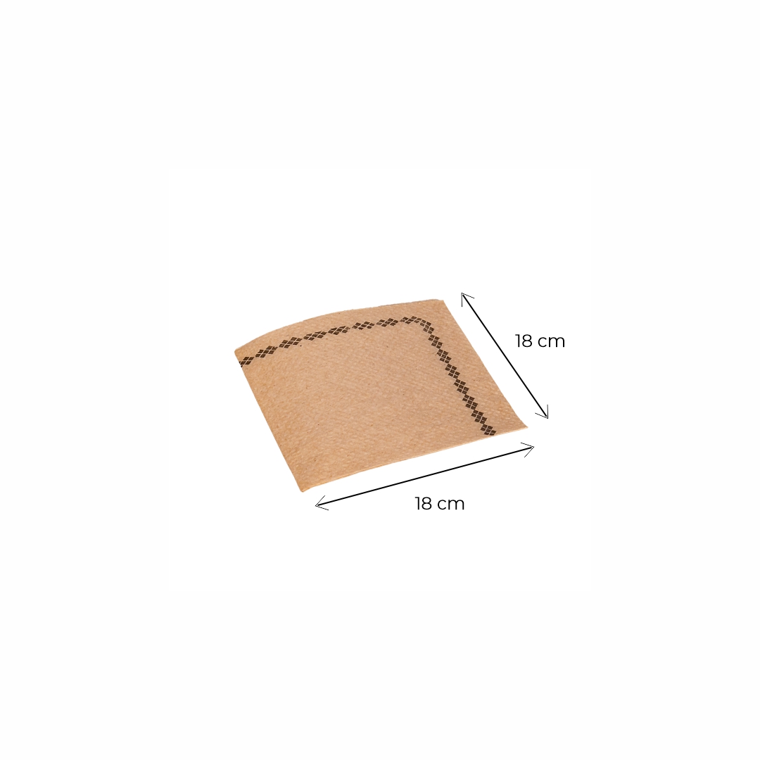 SERVILLETA GASTRONOMICA BEIGE (18*18CM) ECOROYAL ECO (TISSUE) *CAJA *0.7KG