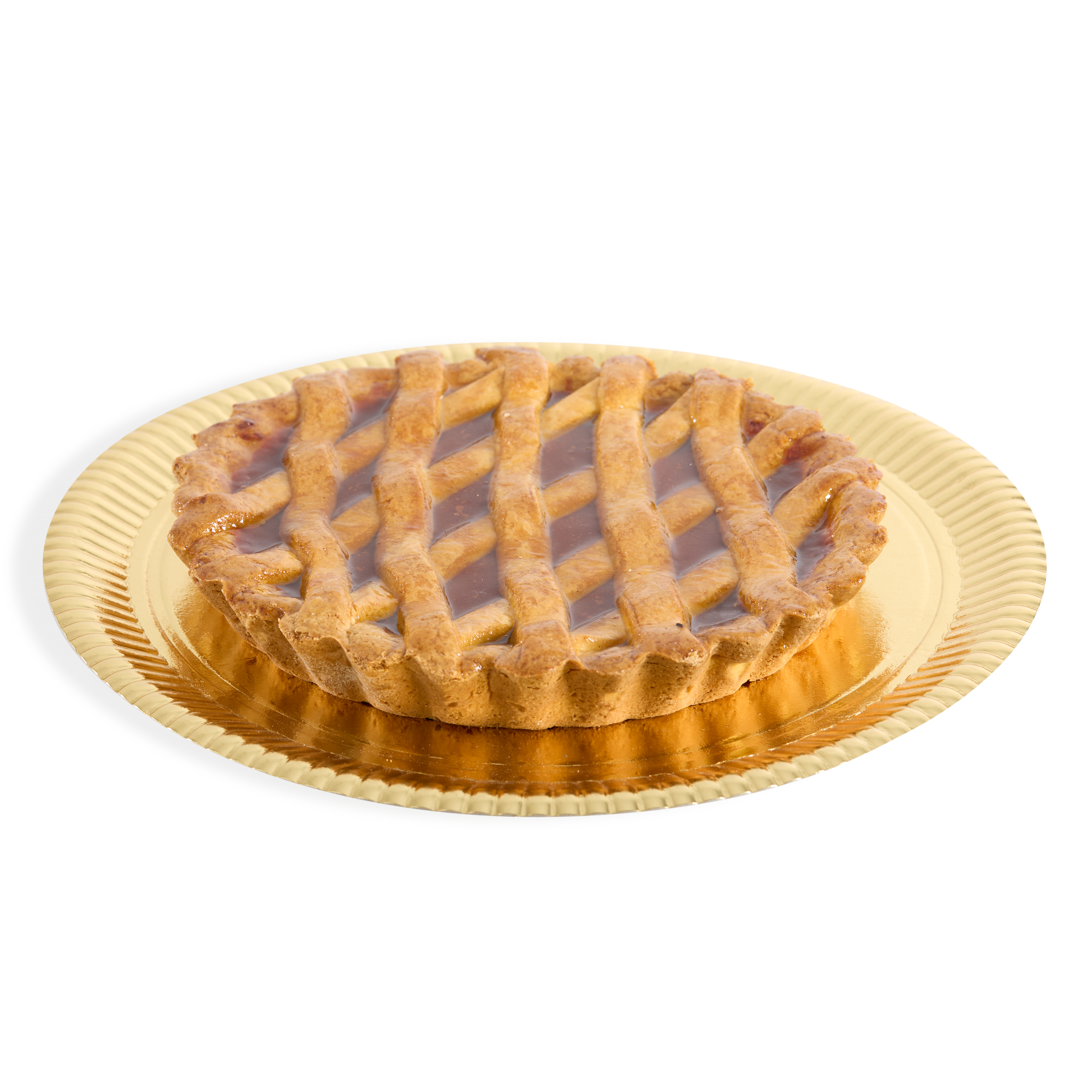 PLATO DORADO CARTON REDONDO 33CM *10UNID