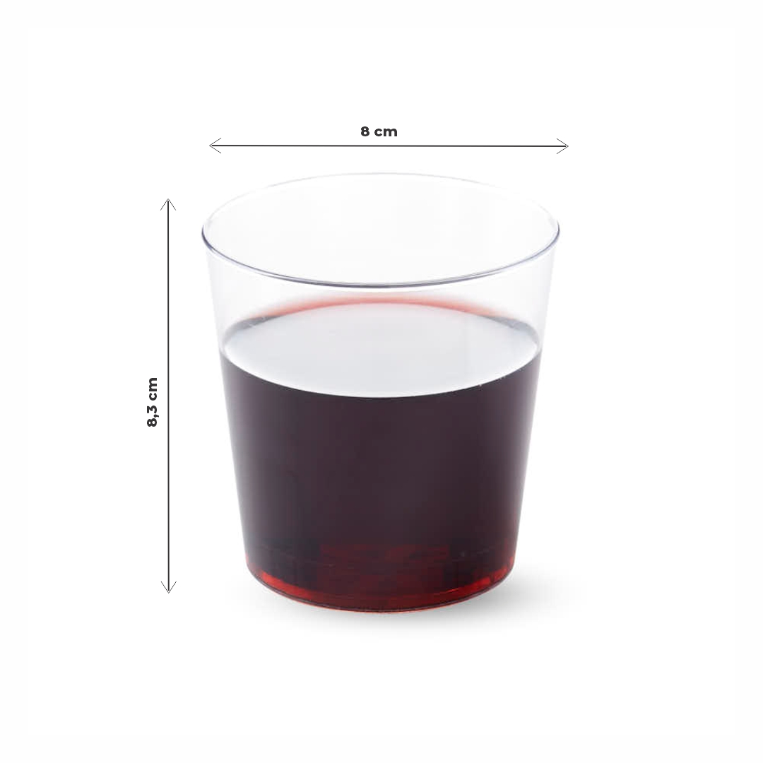 BOYANO VASO RIGIDO.300CC CONICO CRISTAL (8CM DIAM*8.3CM ALTO) *UNID