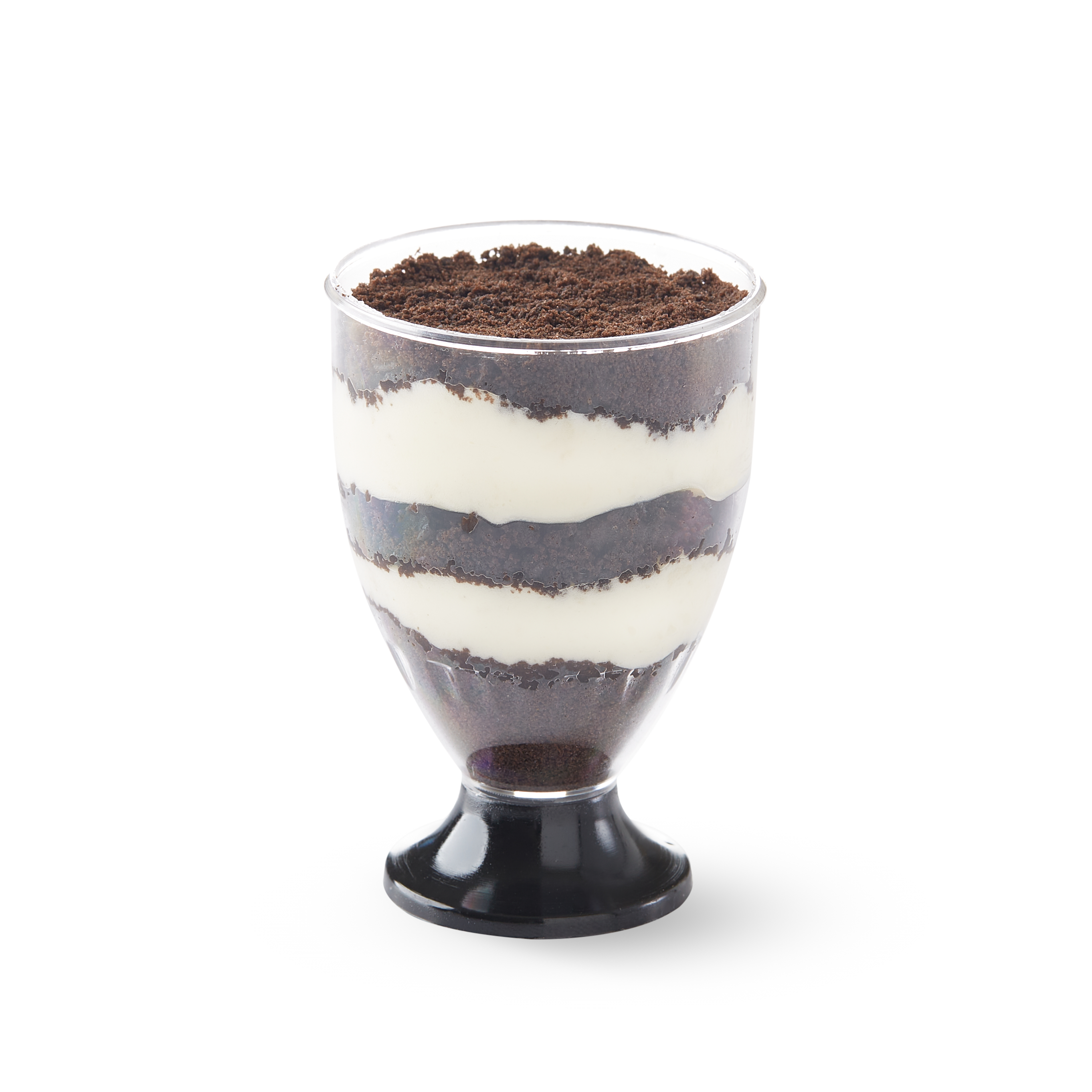 BOYANO COPA RIGIDA 70CC CRISTAL Y PIE NEGRO/CRISTAL (5CM DIAM*7.3CM ALTO) *UNID