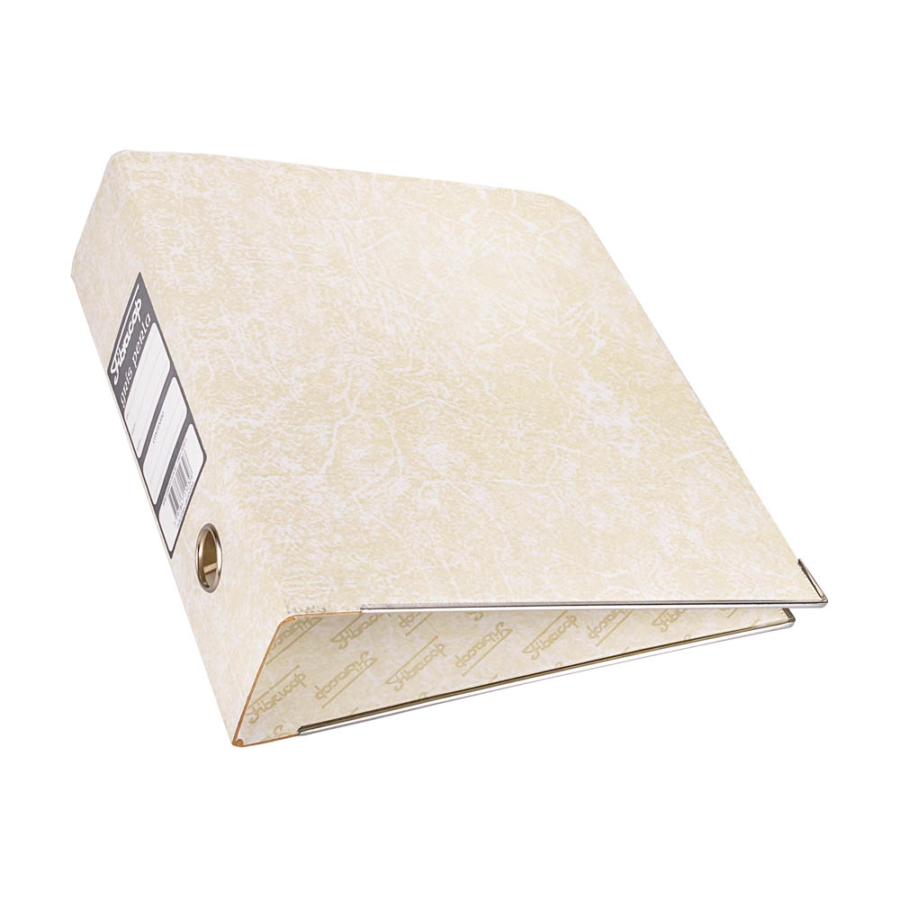 BIBLIORATO LOMO PAPEL. 8.5CM OFICIO GRIS PERLA (28*36CM) *UNID